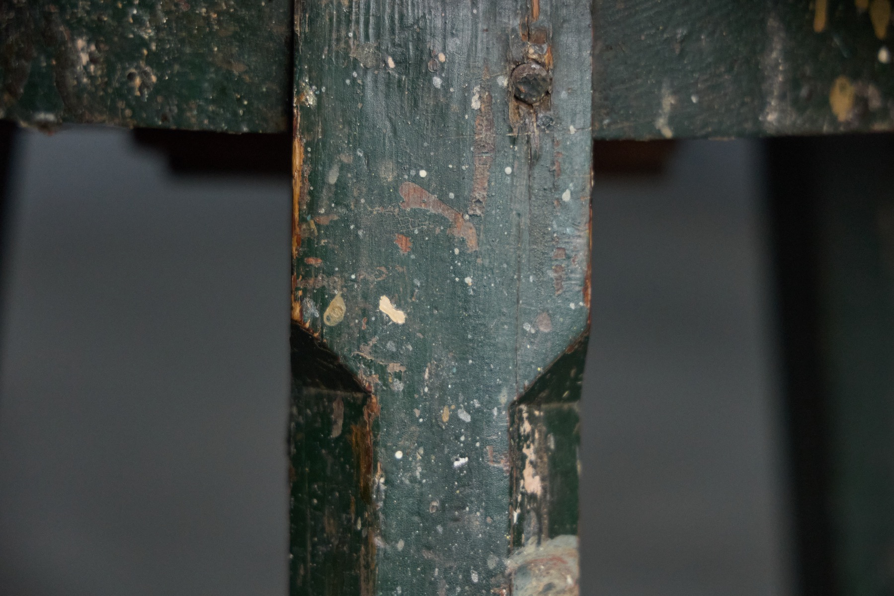 Authentic 19th century primitive wooden stool