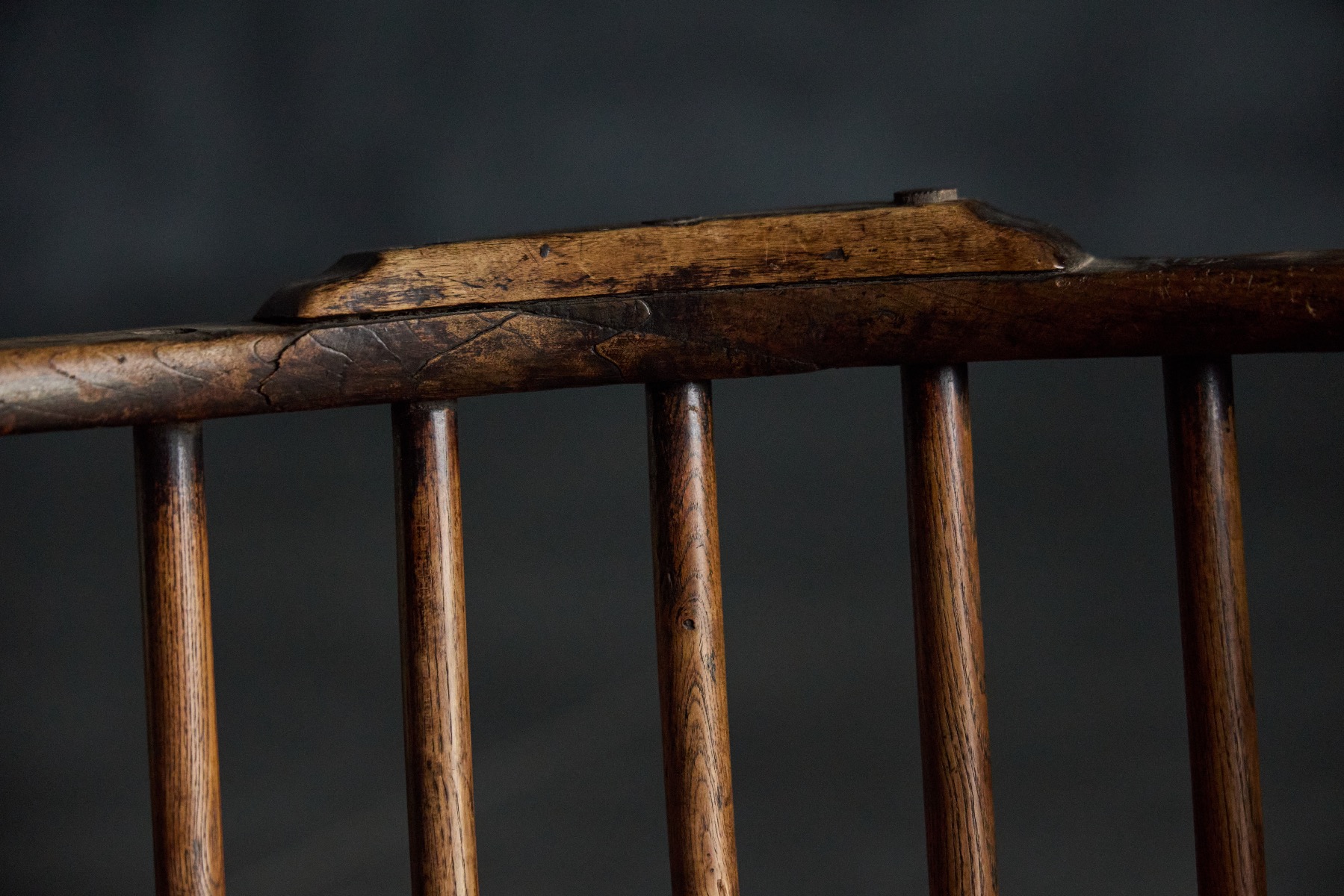 Aged solid wood primitive stool