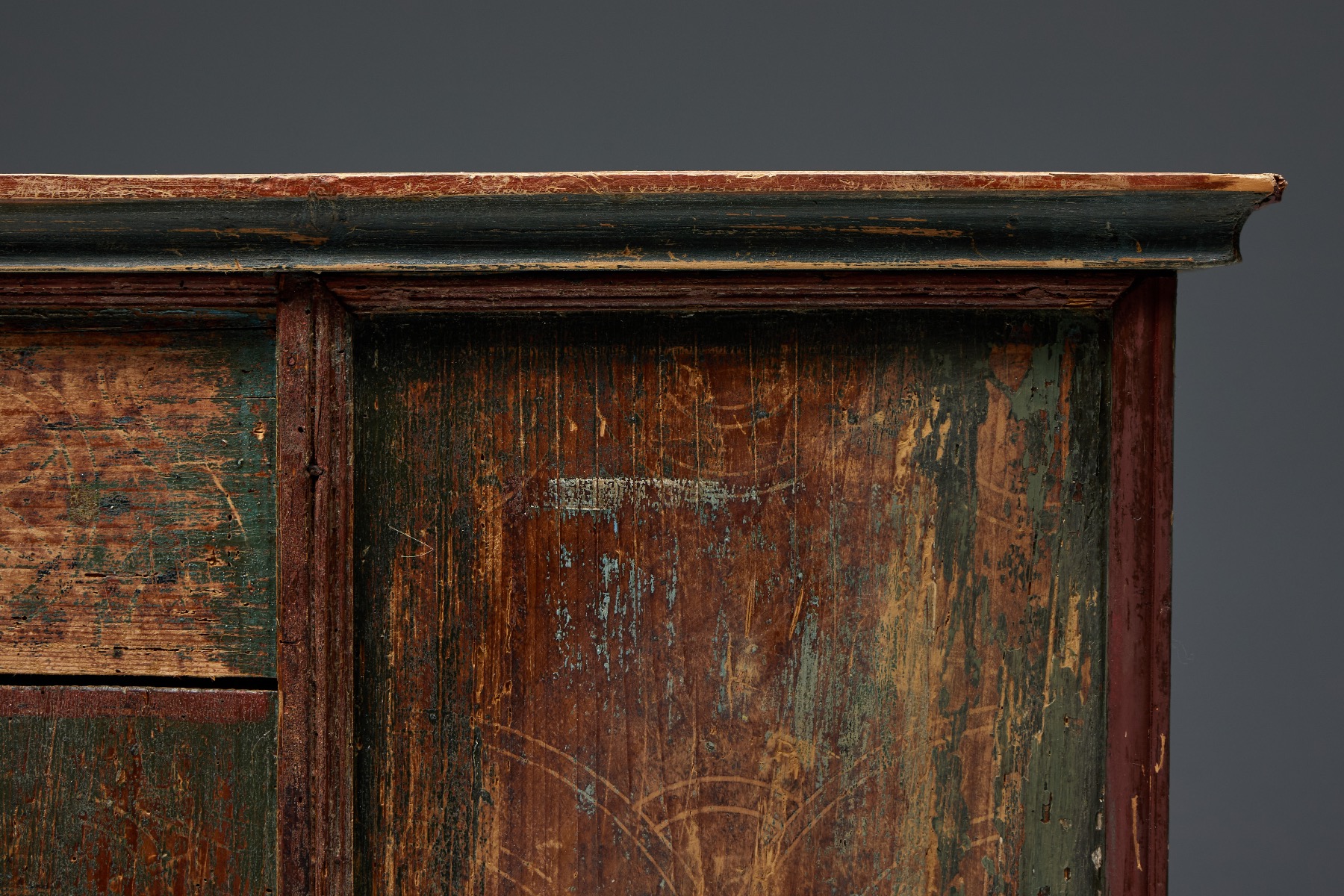 Aged wood 18th century cabinet