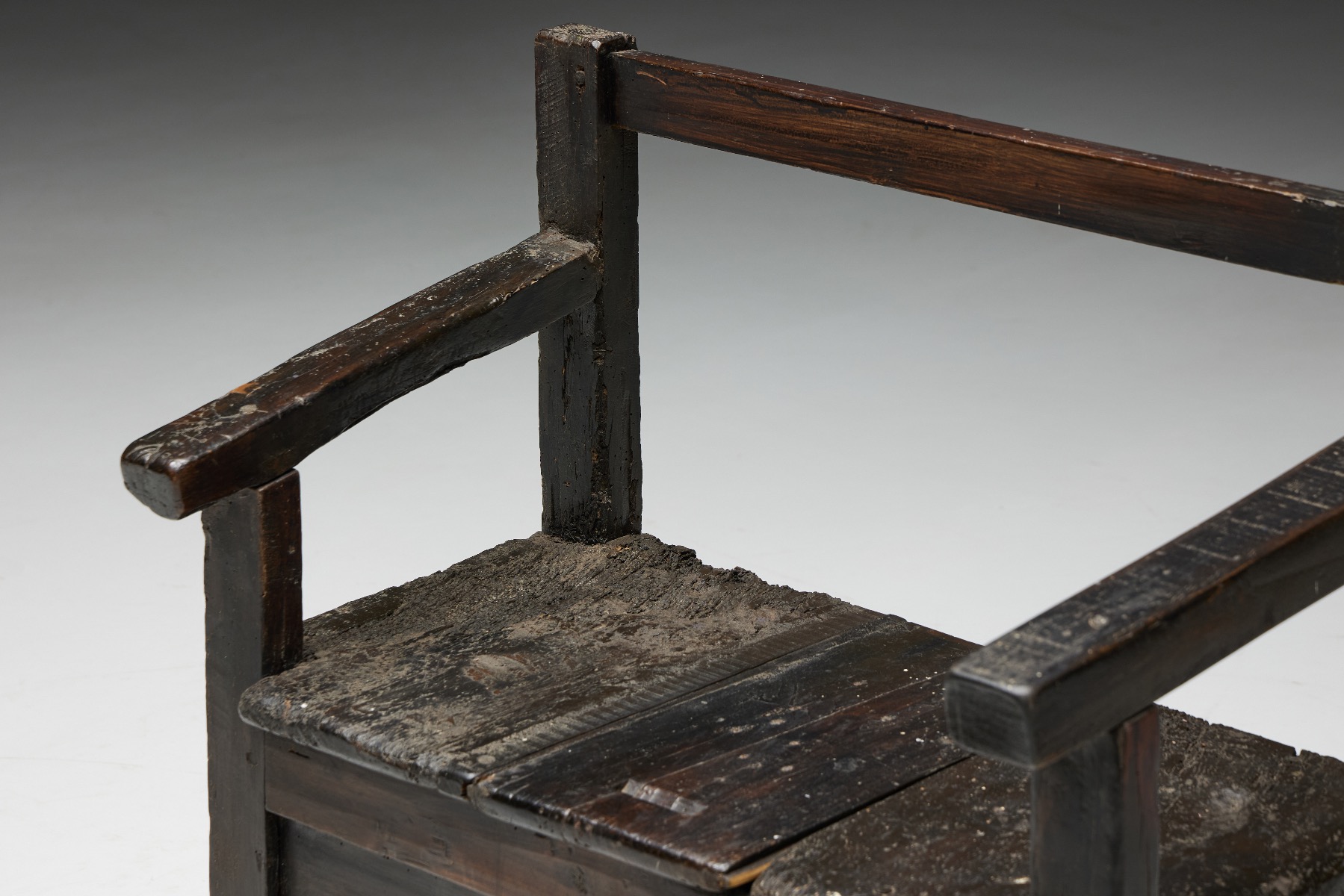 Antique rural wabi sabi bench in wood