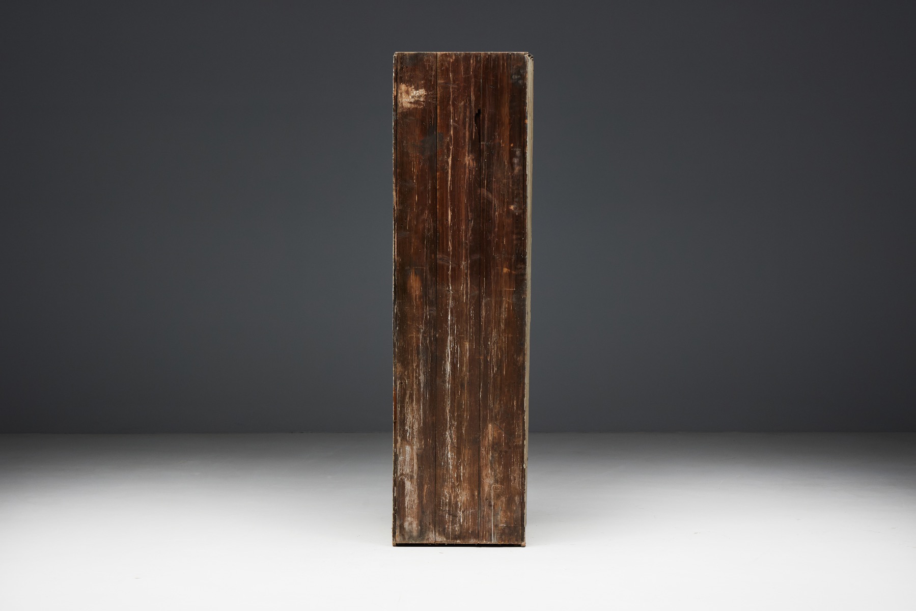 Antique rural wooden storage cabinet
