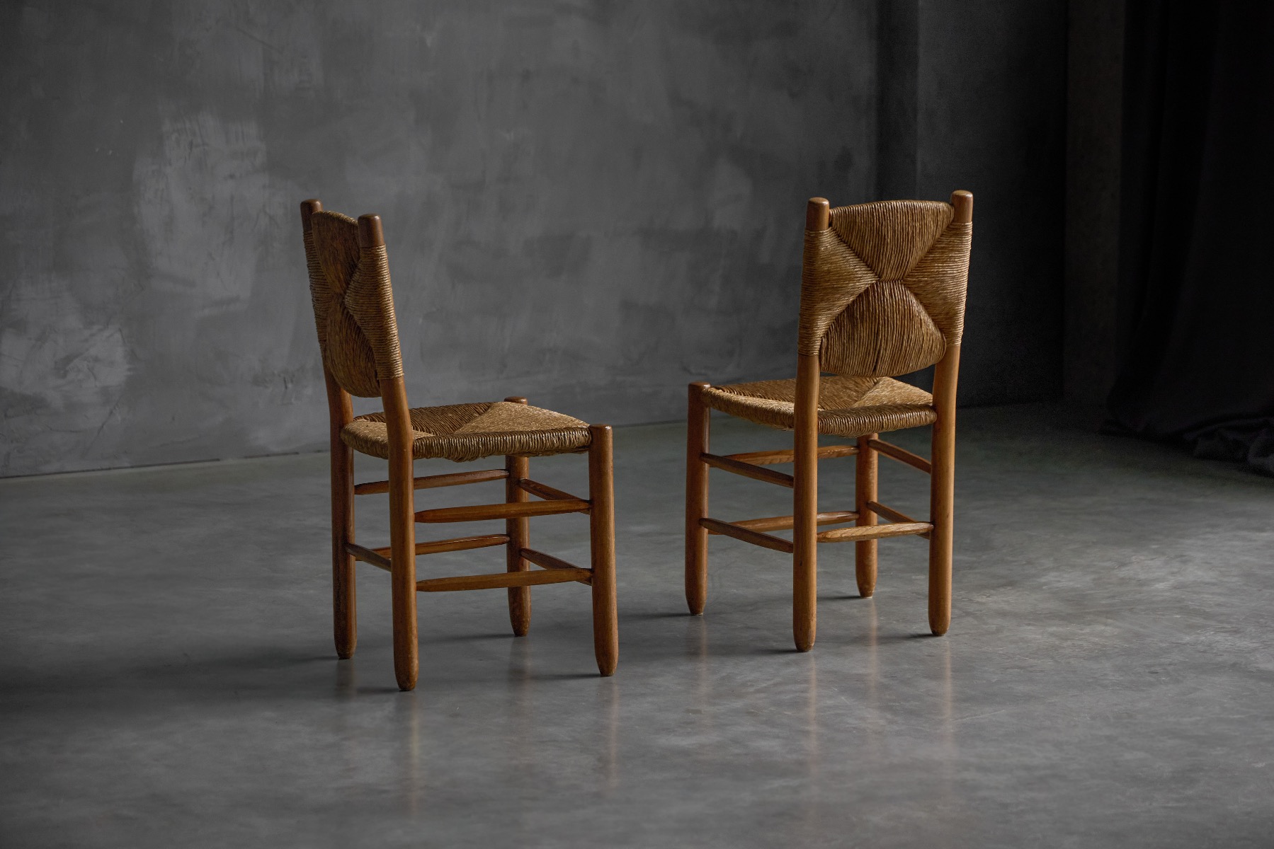 Architectural Bauche dining chair designed by Charlotte Perriand