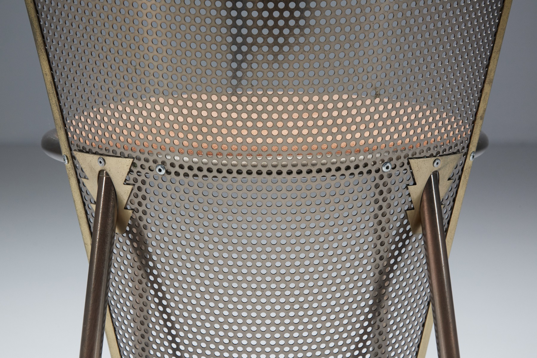 Architectural brass chairs by Frans van Praet design