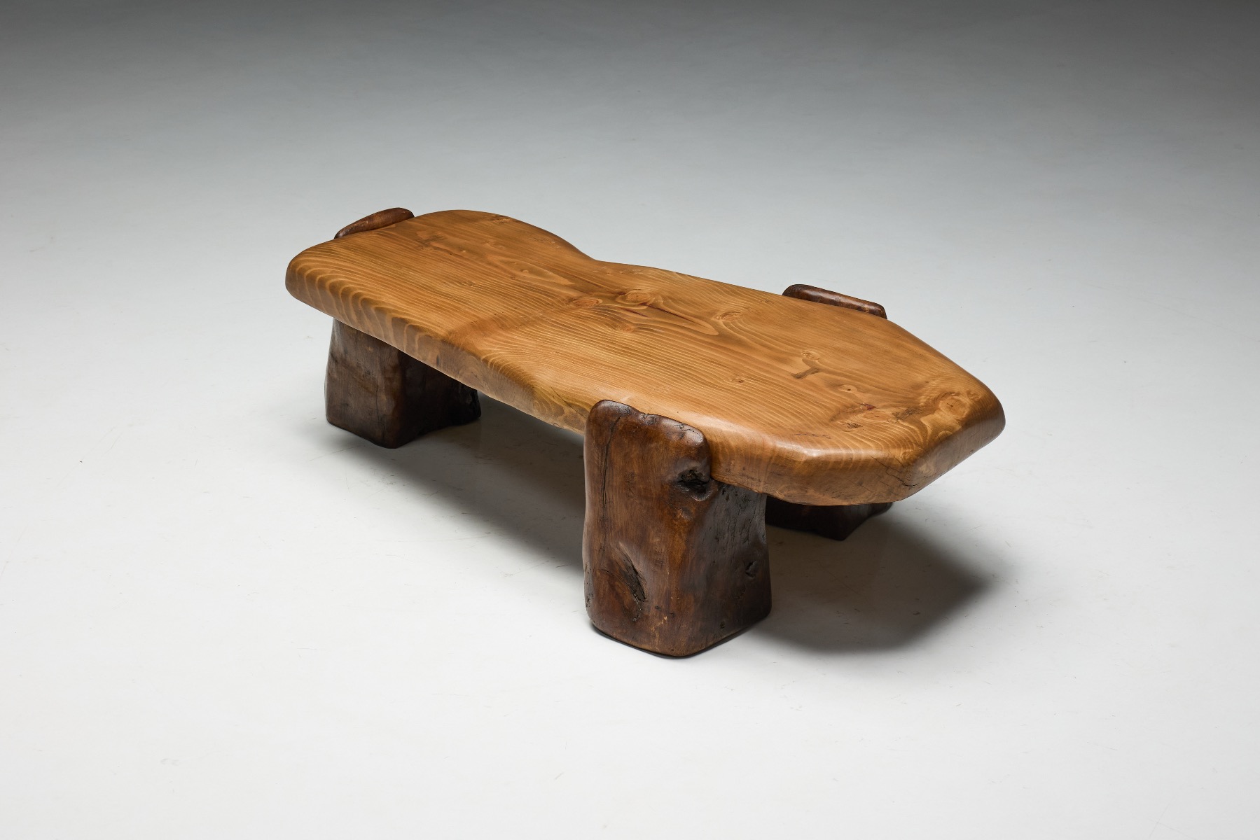 Architectural coffee table with brutalist design language
