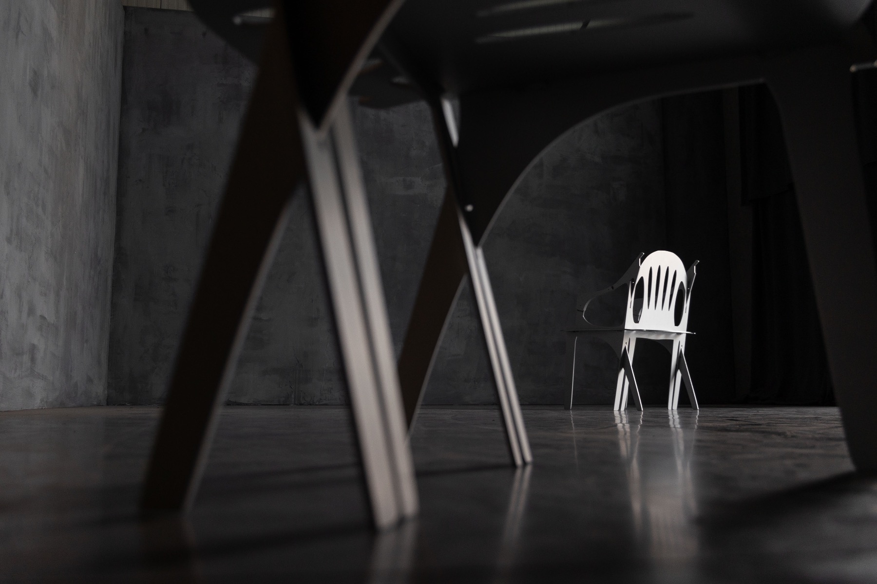 Architectural Flatscreen chairs with clean lines