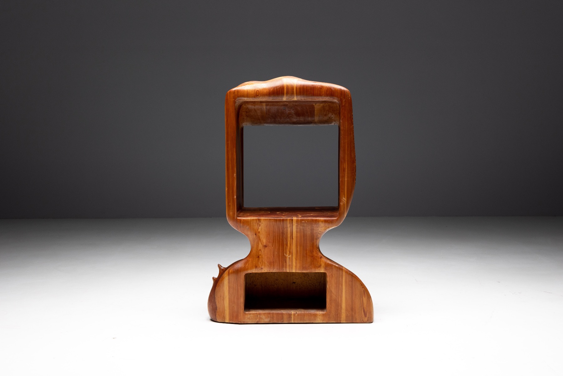 Artisan made sculptural cabinet from the 1970s