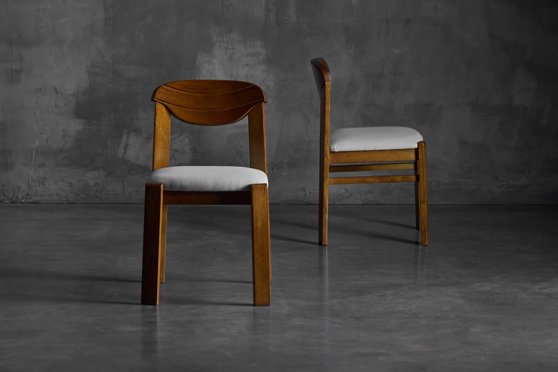 Brutalist design dining chairs from 1960s