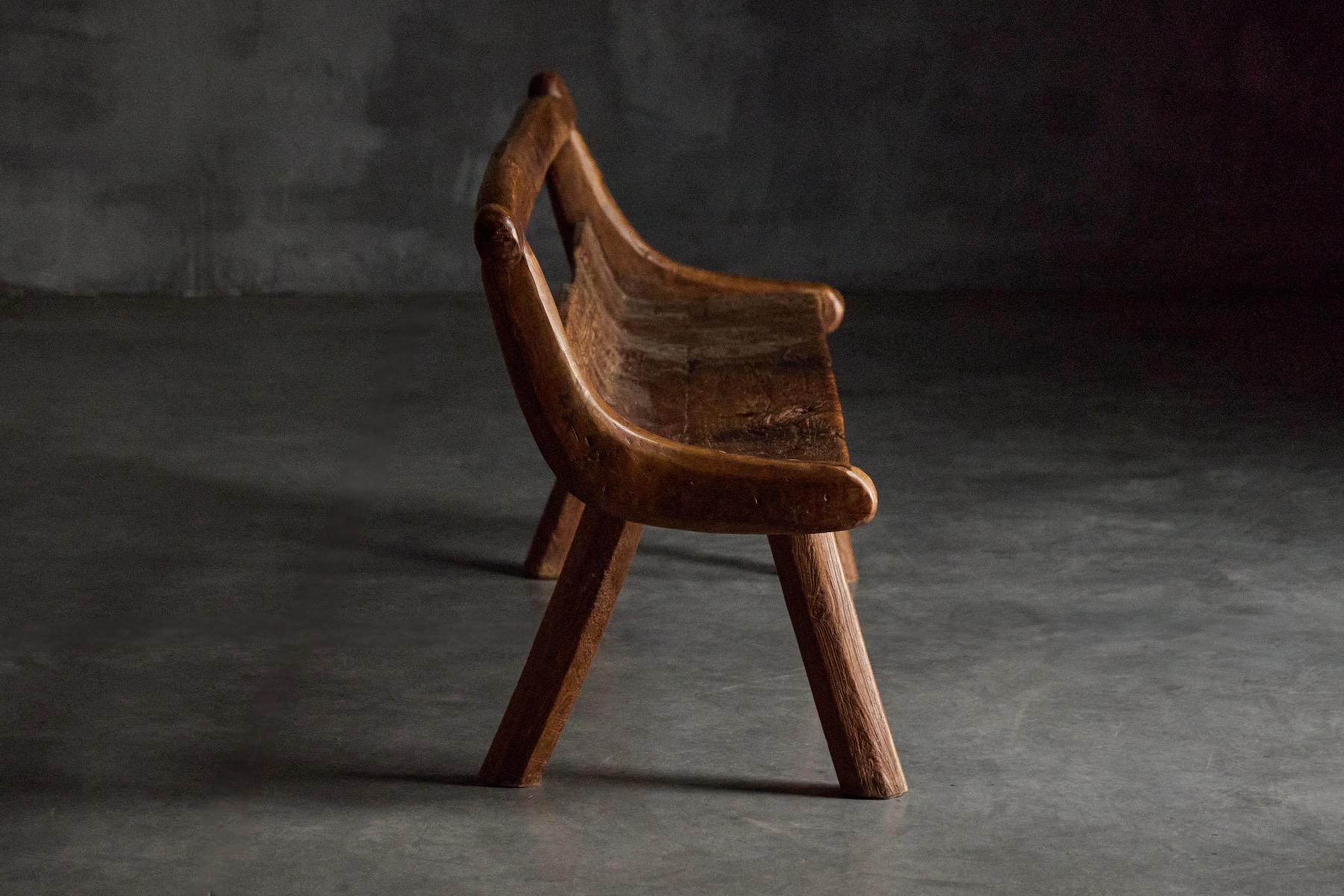 Organic modernist bench 1970s design