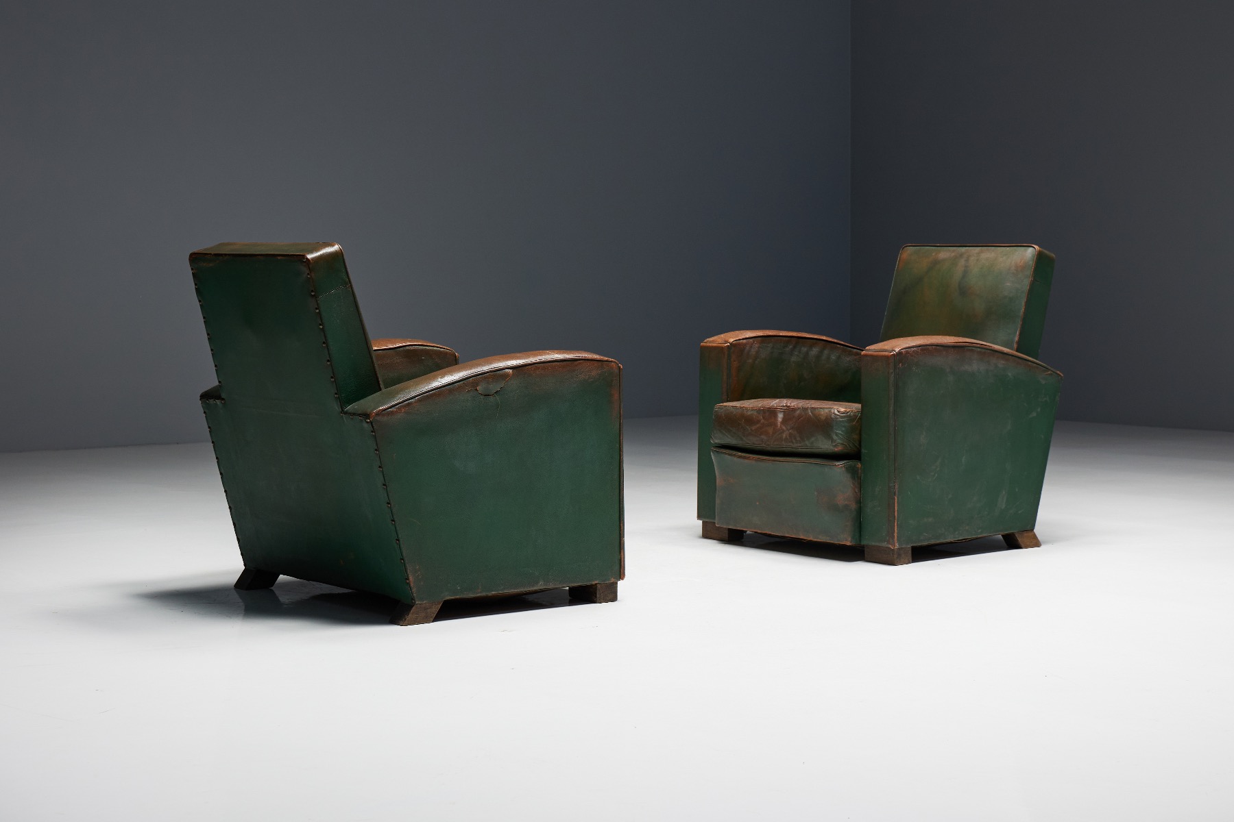 Classic Art Deco club chairs