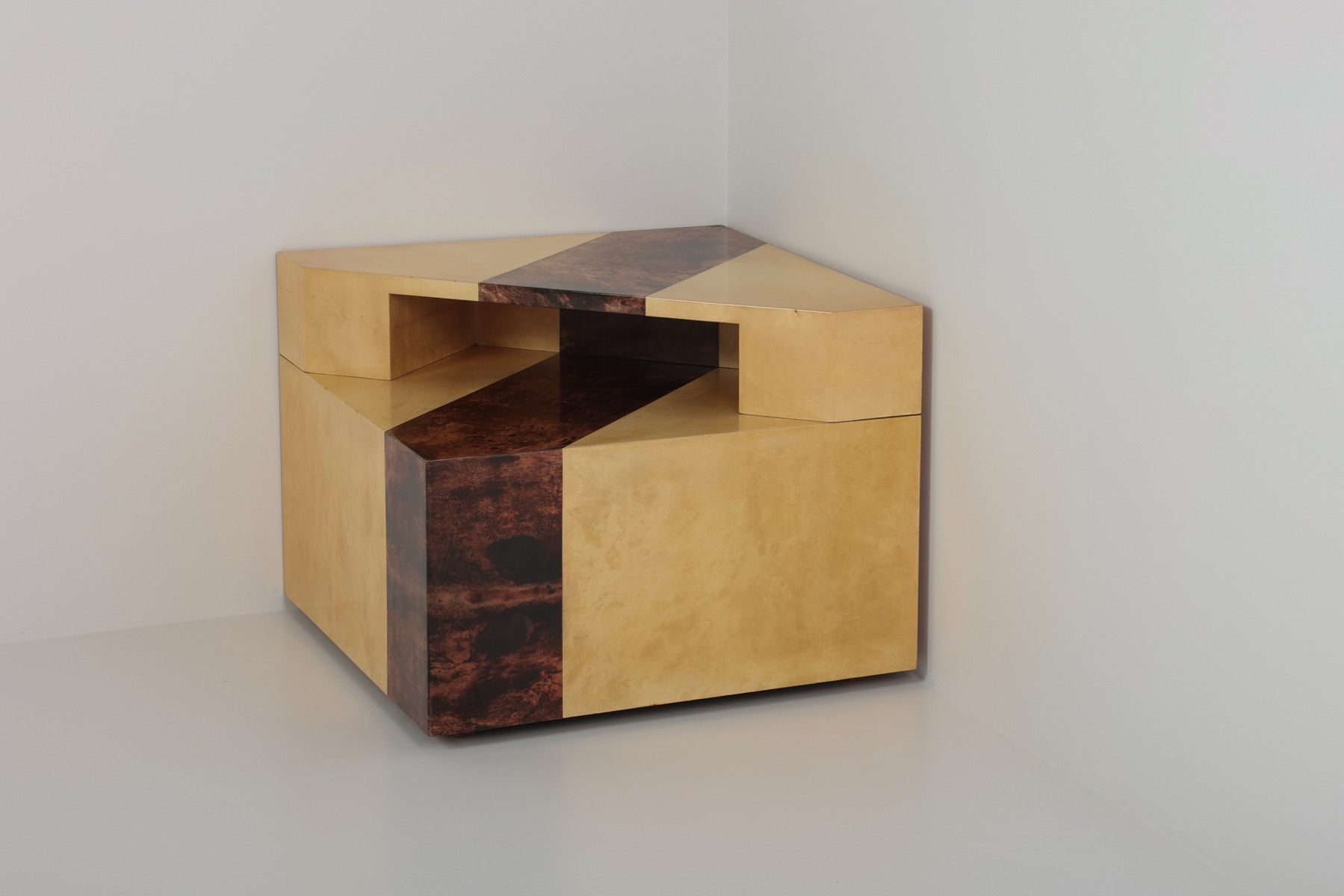 Collectible Aldo Tura console table from the 1970s