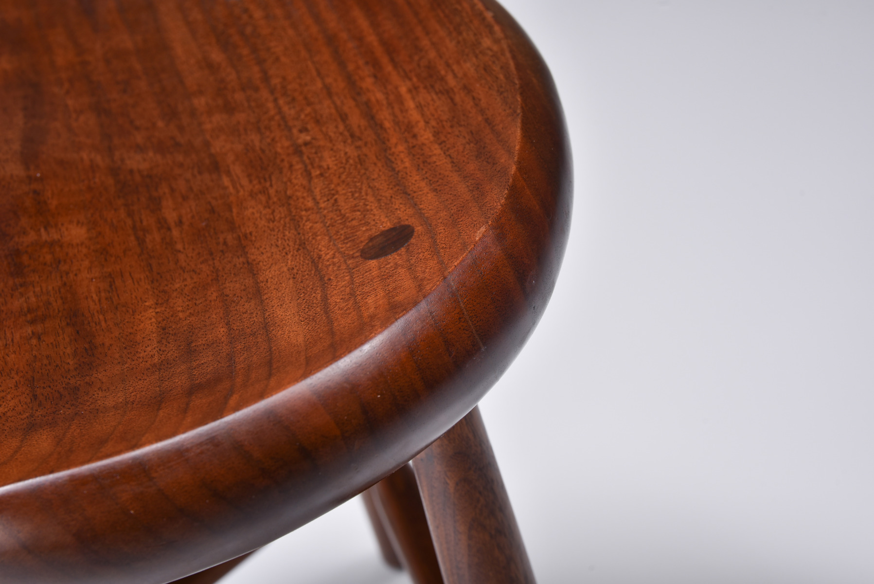 Collectible American craft stool from the 1960s