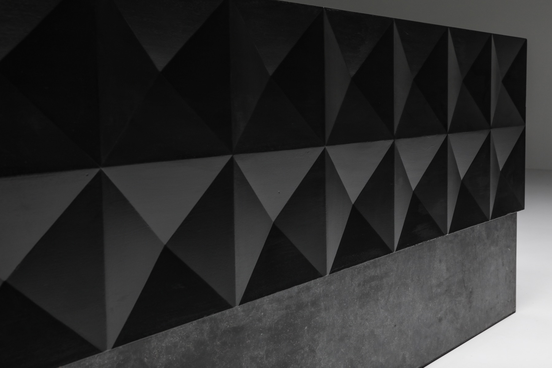 Collectible brutalist credenza De Coene inspired