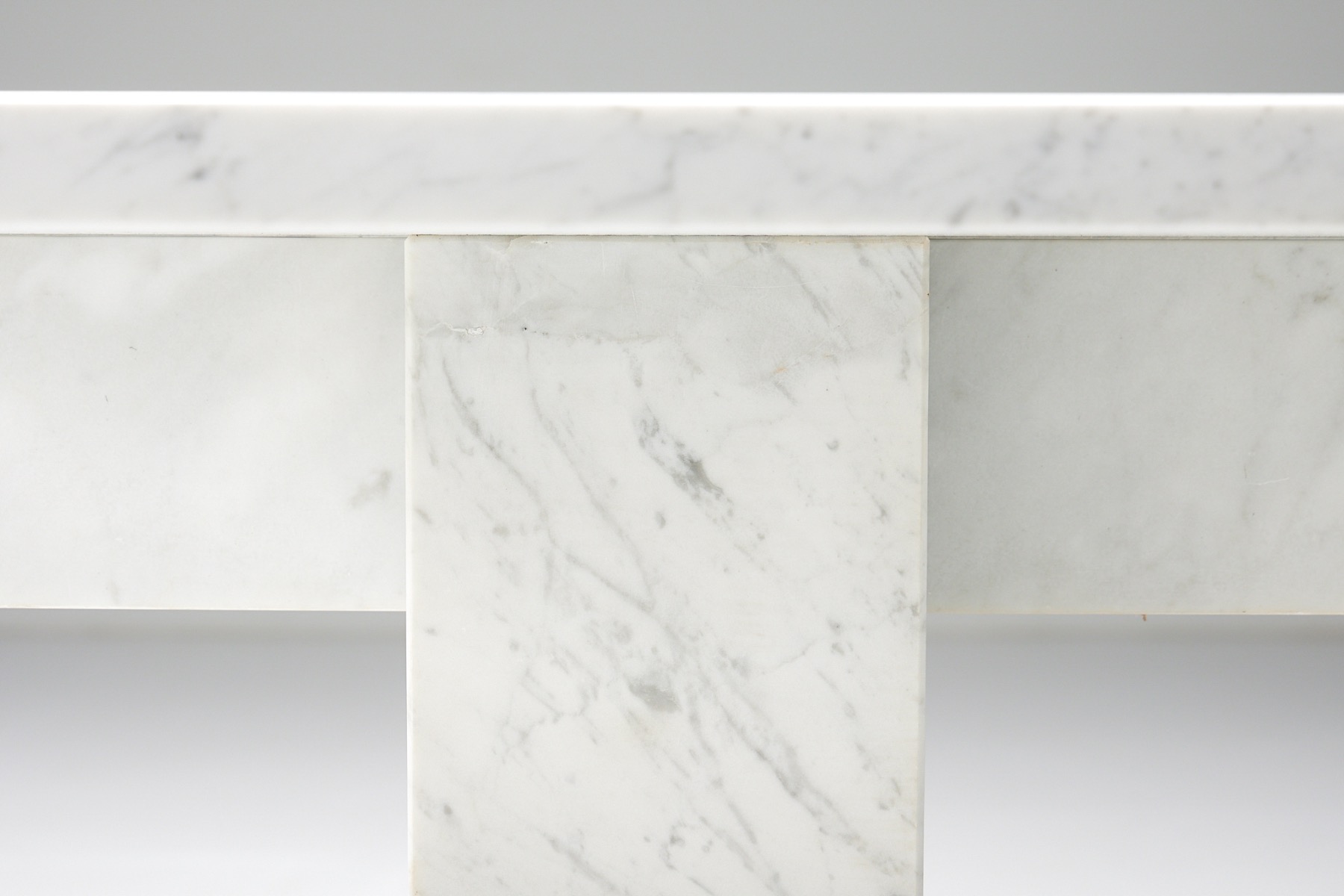Collectible Carrara marble table from the 1970s design