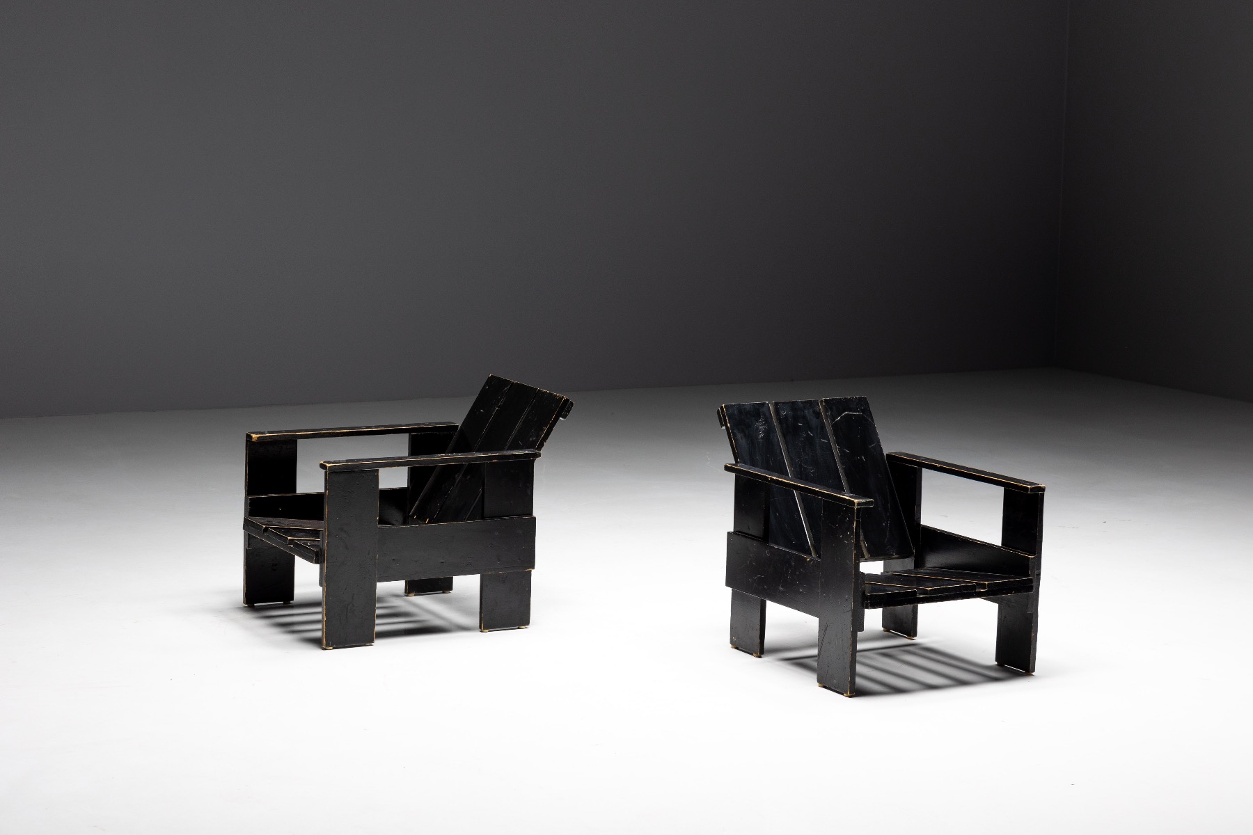 Collectible crate chairs by Gerrit Rietveld