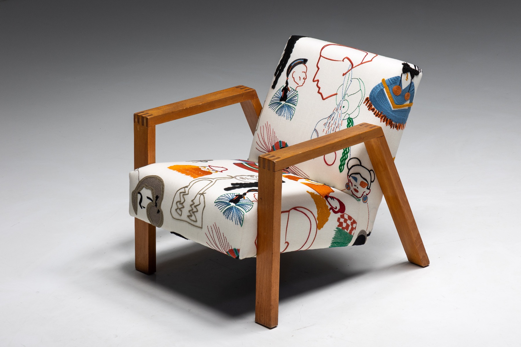 Collectible Dutch chair from the 1960s modernist style