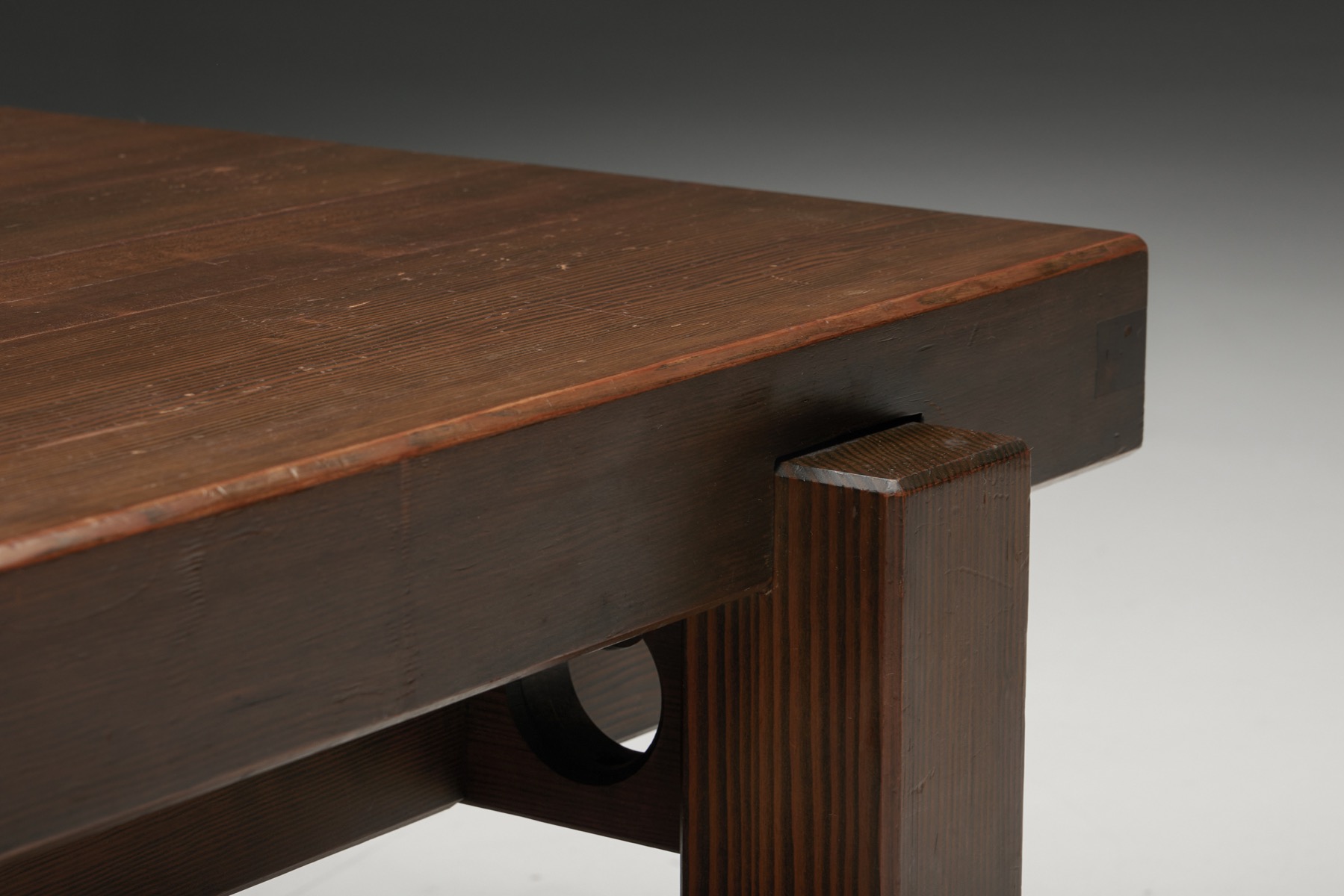 Collectible French wooden coffee table from the 1960s
