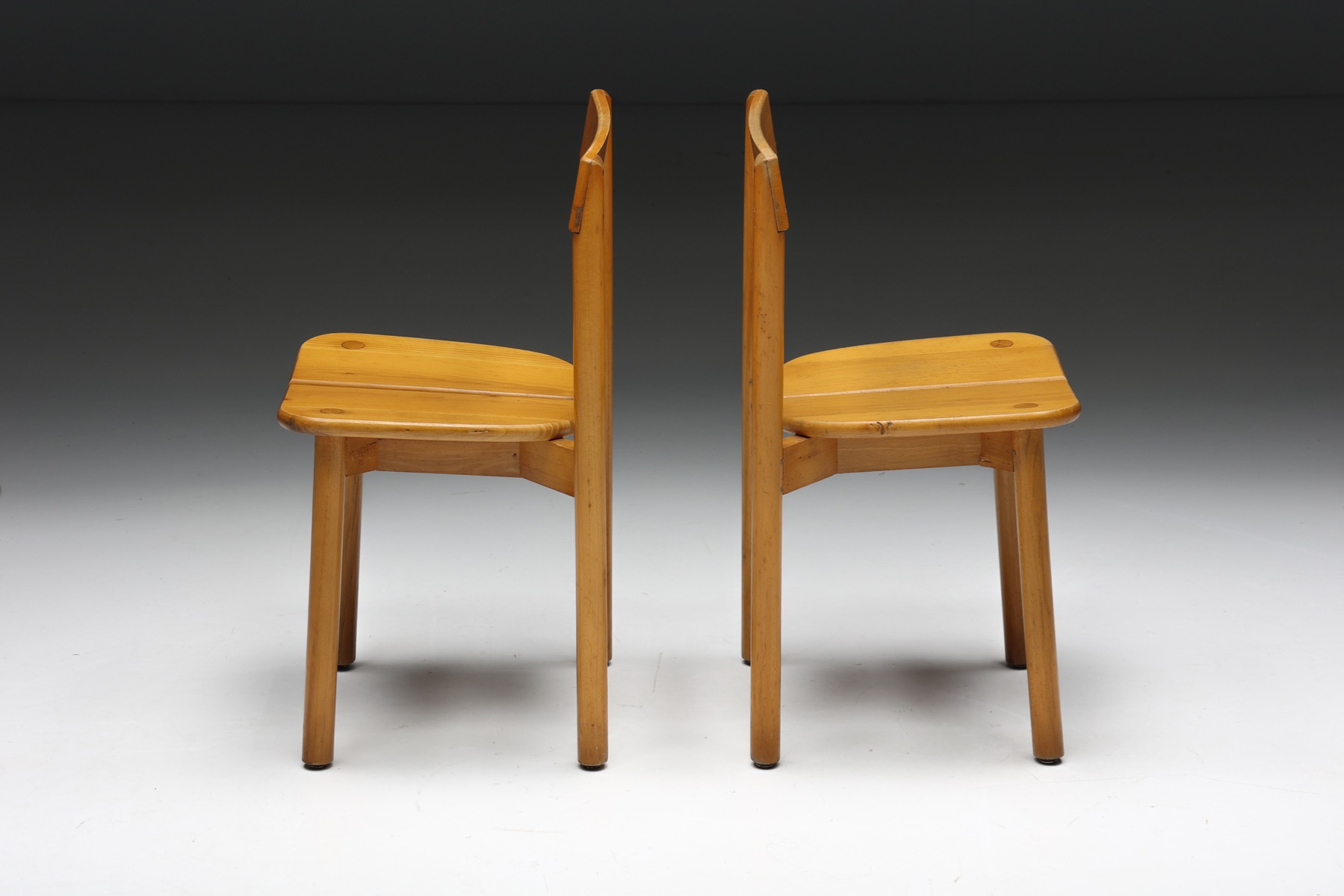 Collectible Pierre Gautier Delaye dining chairs from the 1960s