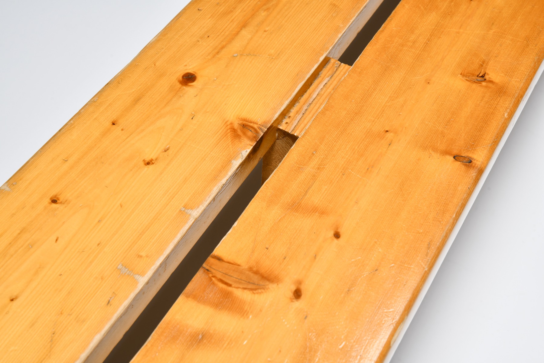 Collectible Les Arcs three person bench by Charlotte Perriand