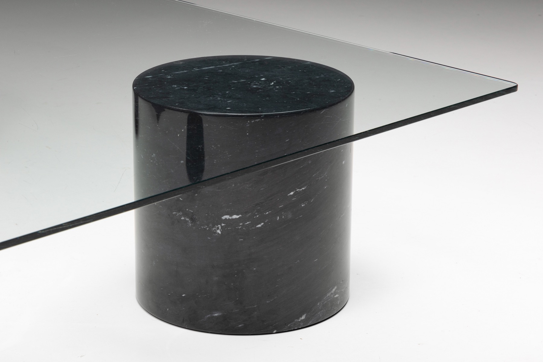 Collectible modernist coffee table in Vignelli style