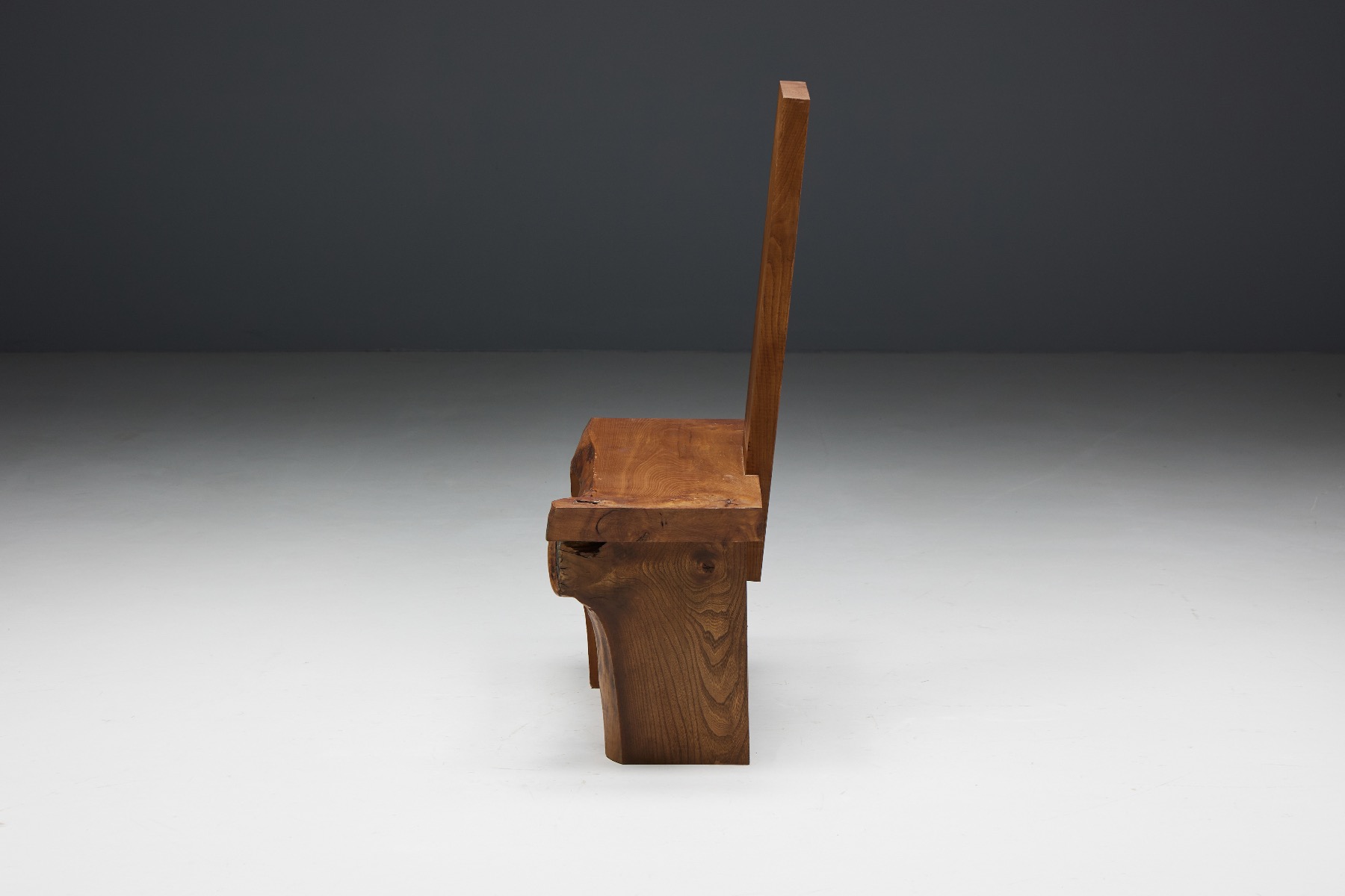 Collectible monoxylite chair from the 1950s