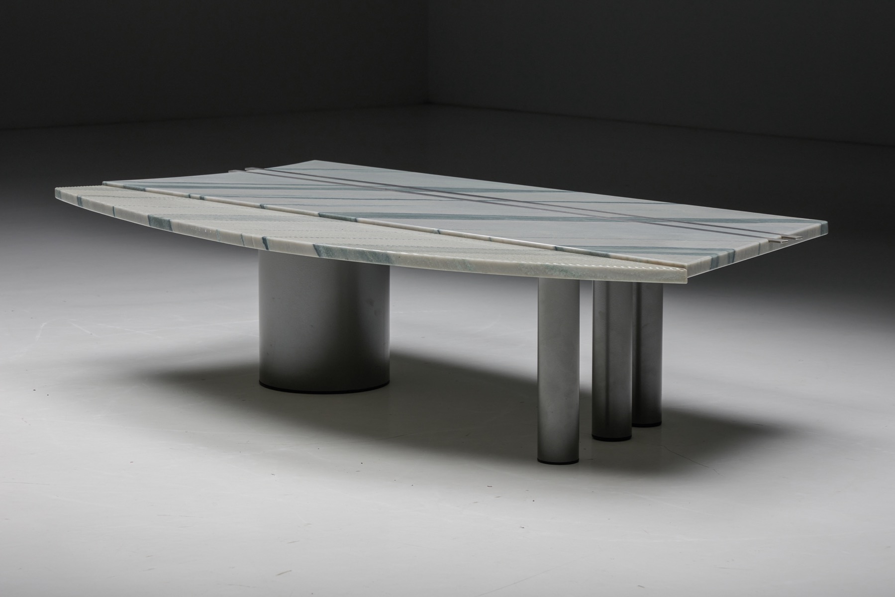 Collectible Pia Manu marble coffee table from the 1990s