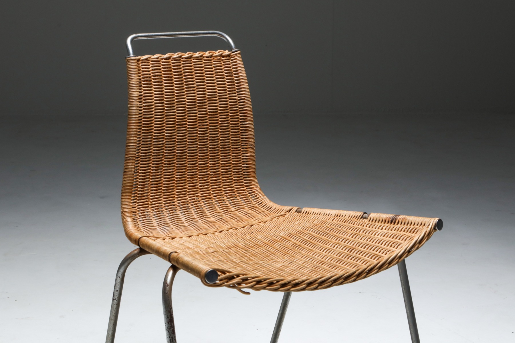 Collectible PK1 chair by Poul Kjaerholm from the 1950s