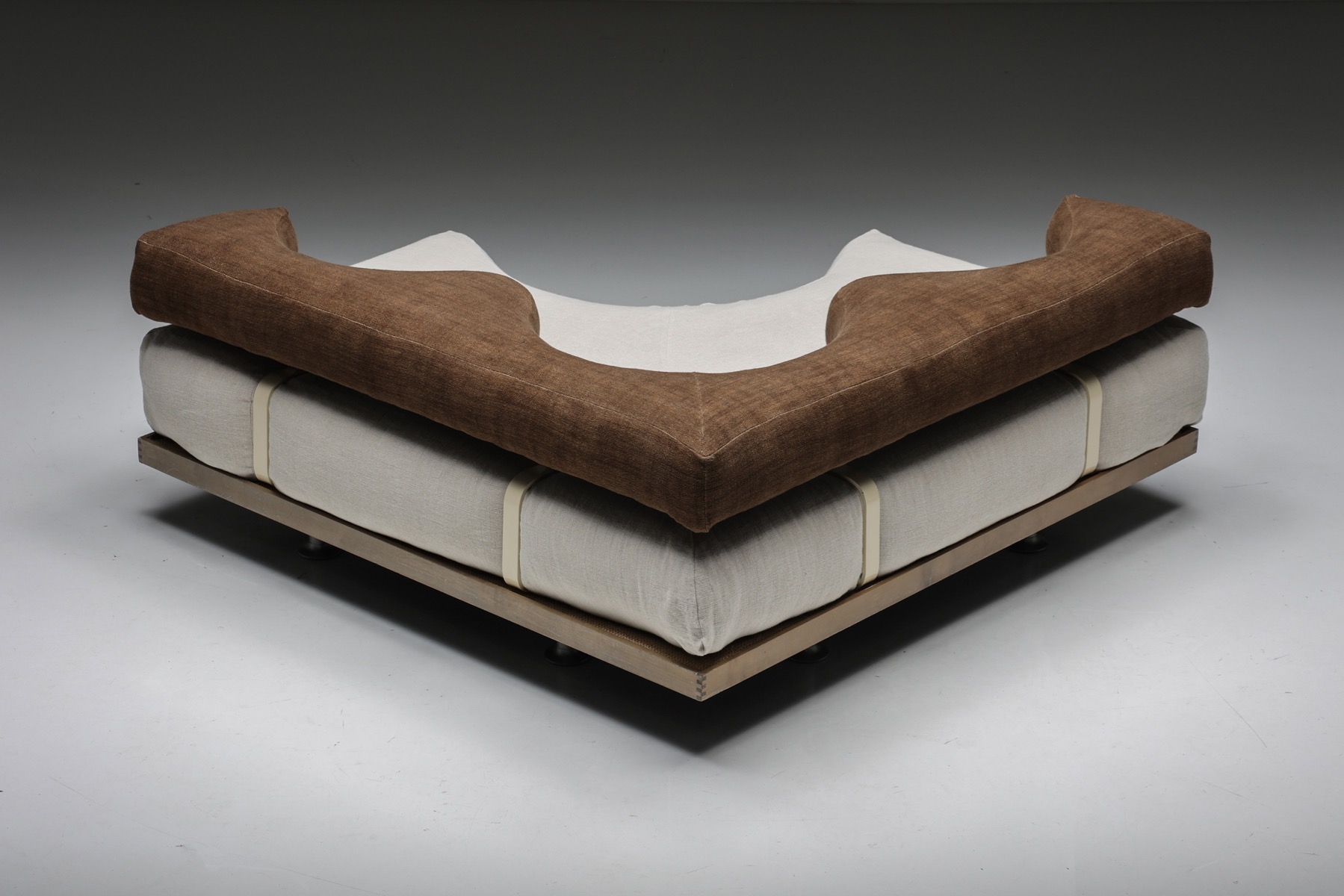 Collectible postmodern sectional sofa by Felicerossi