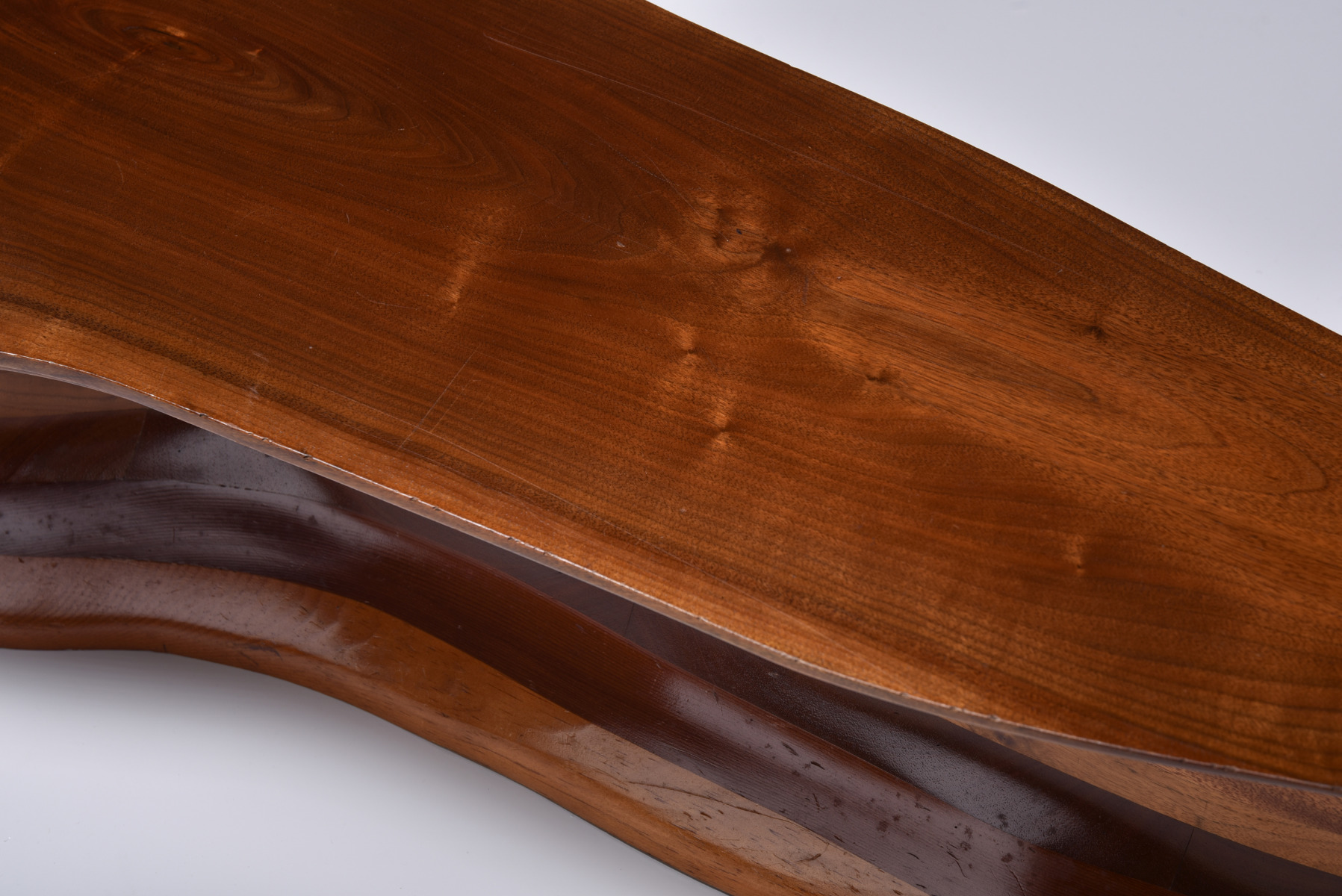 Collectible solid wood coffee table from the USA from the 1970s