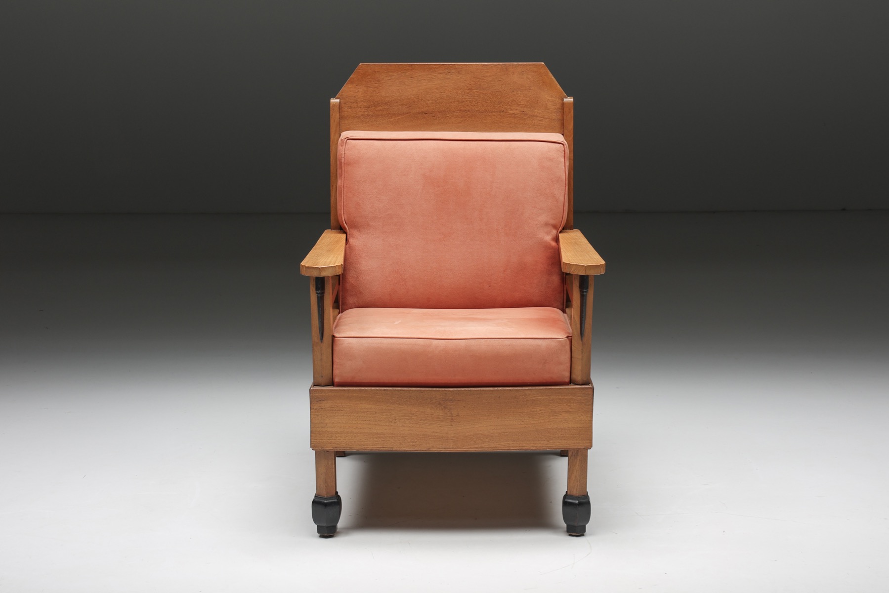 Elegant club chairs in art deco European style