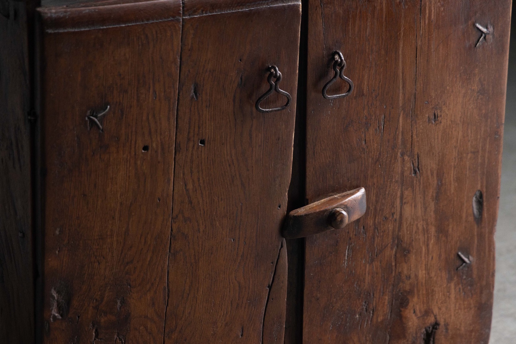 Handcrafted art populaire cabinet with utilitarian form