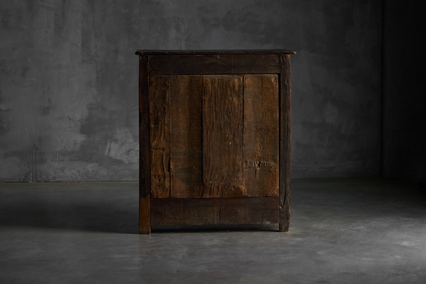 Handcrafted folk art buffet with honest construction