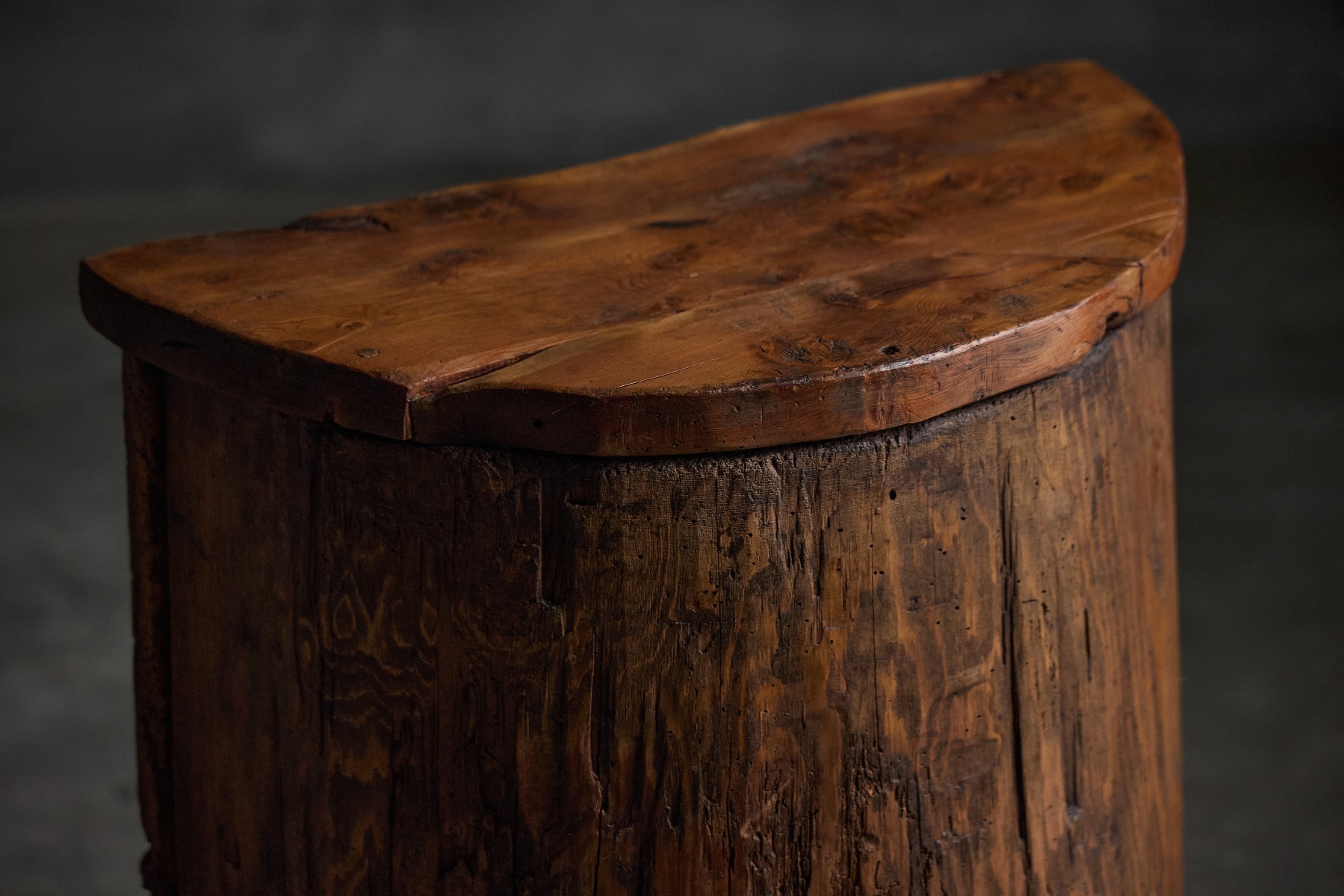 Handcrafted folk art cabinet with honest construction