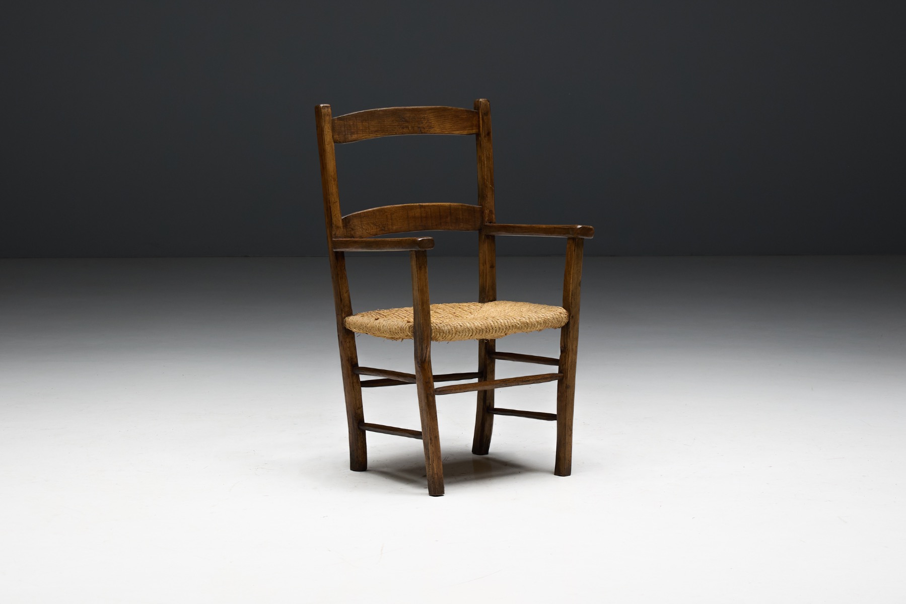 Handcrafted rural armchair with simple vernacular design