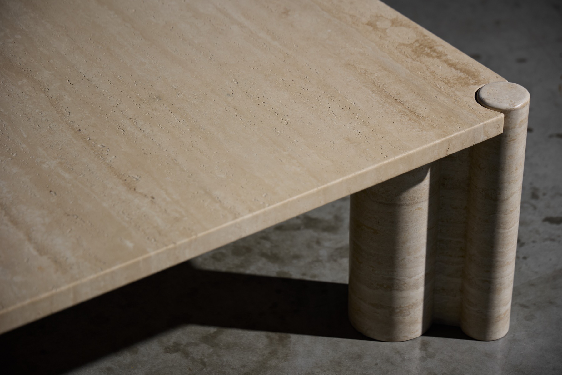 Jumbo stone coffee table by Aulenti