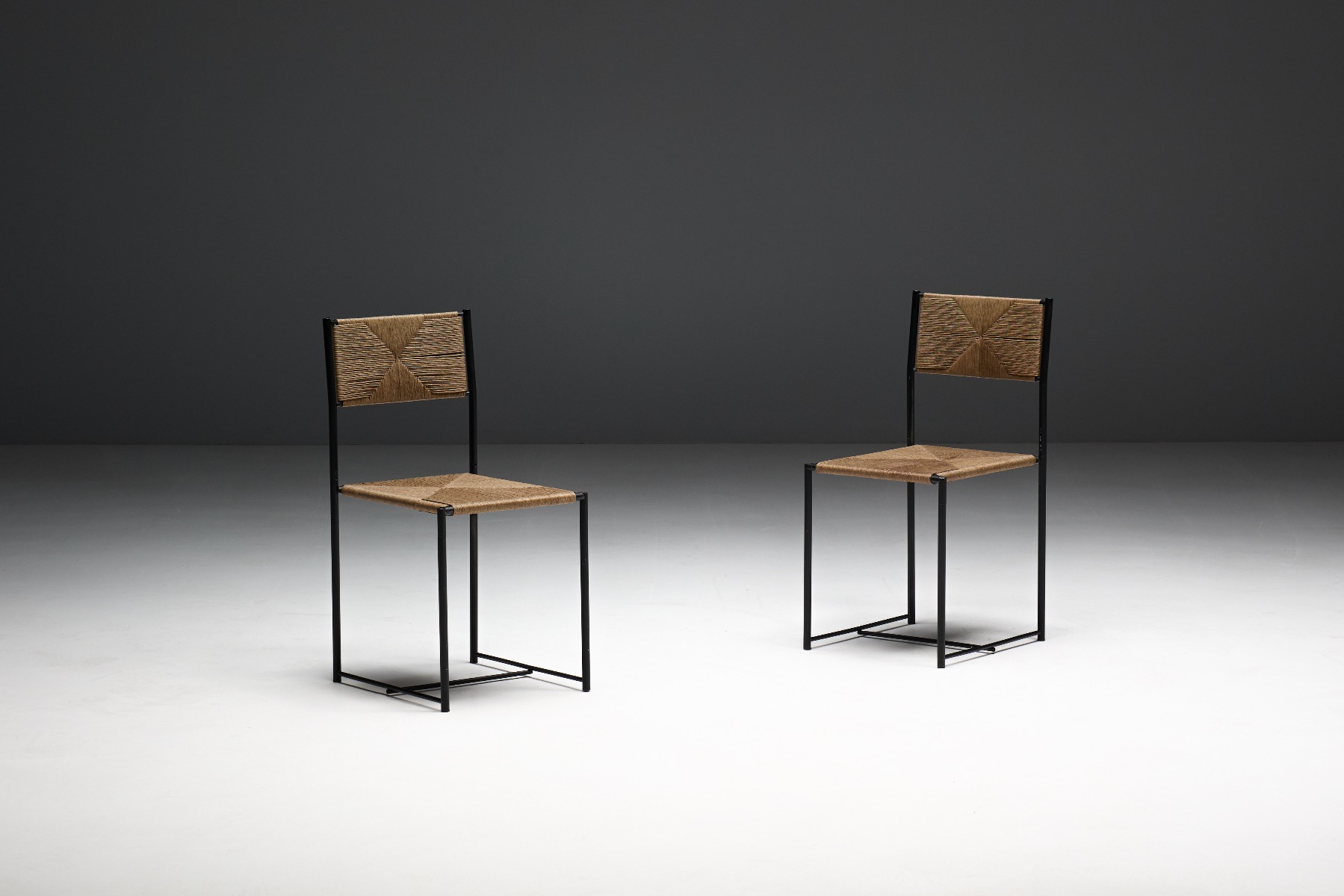 Refined modernist dining chair with clean lines