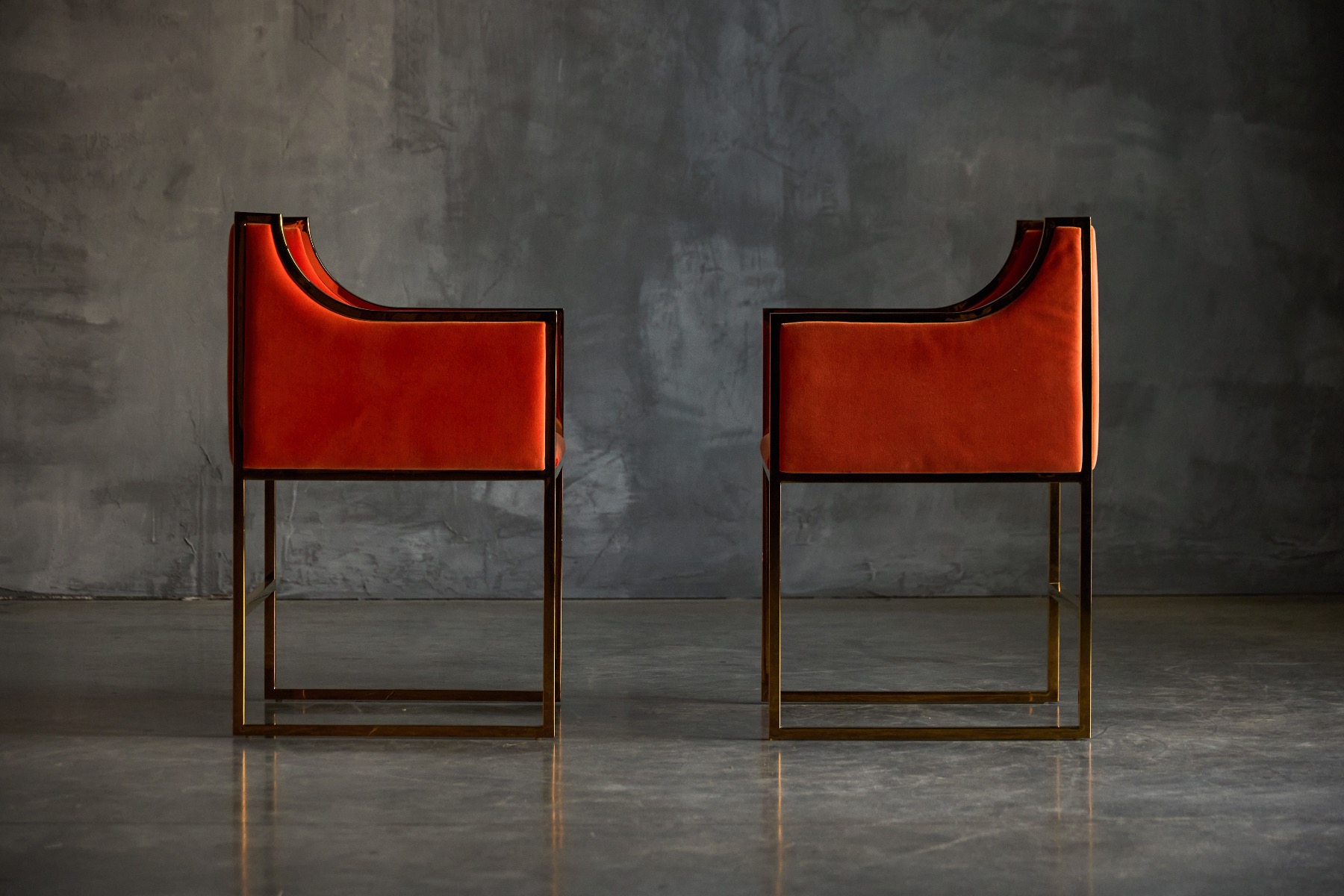 Glamorous 1980s dining armchairs by Maison Jansen