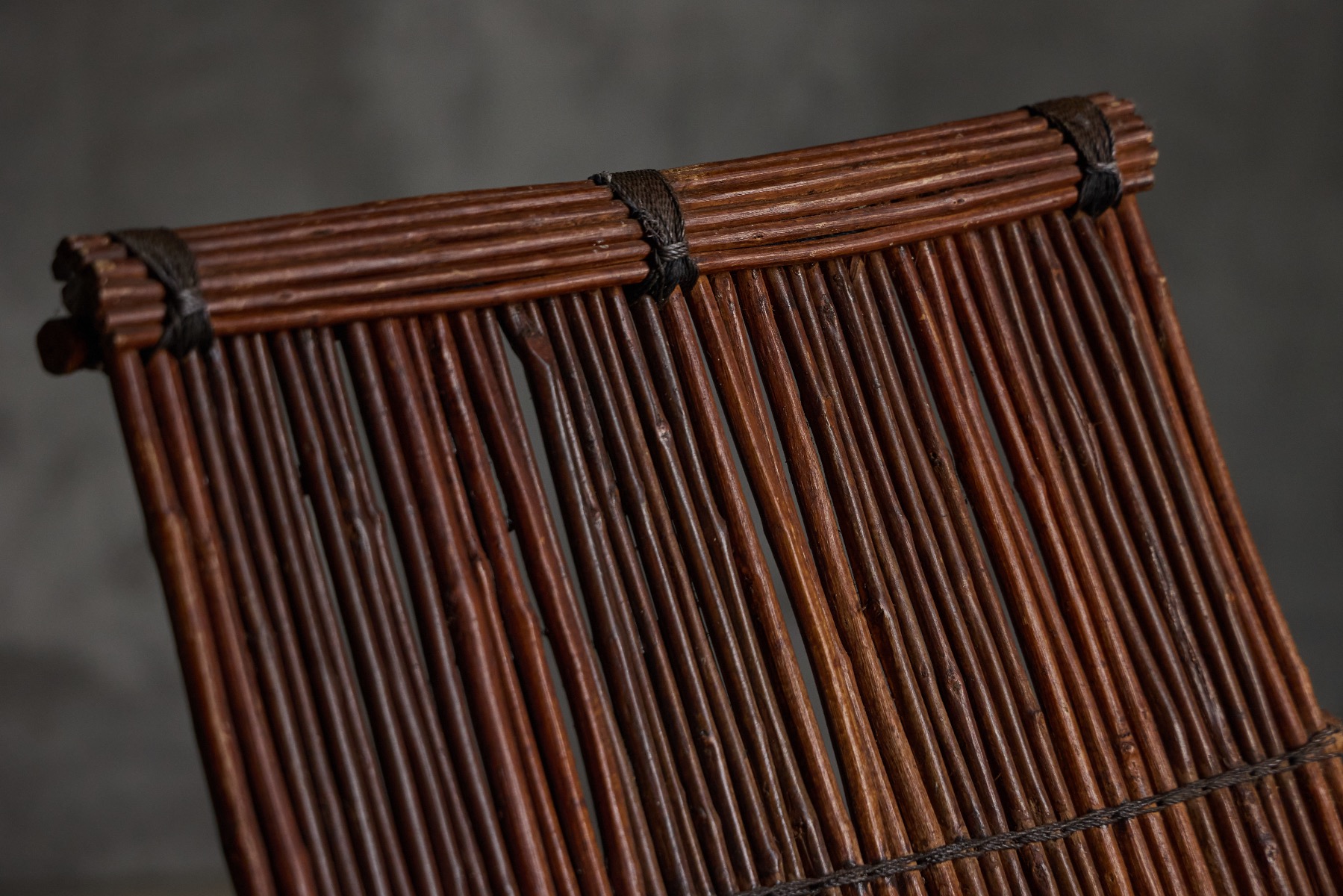Mid 20th century wicker reclining chair with relaxed proportions
