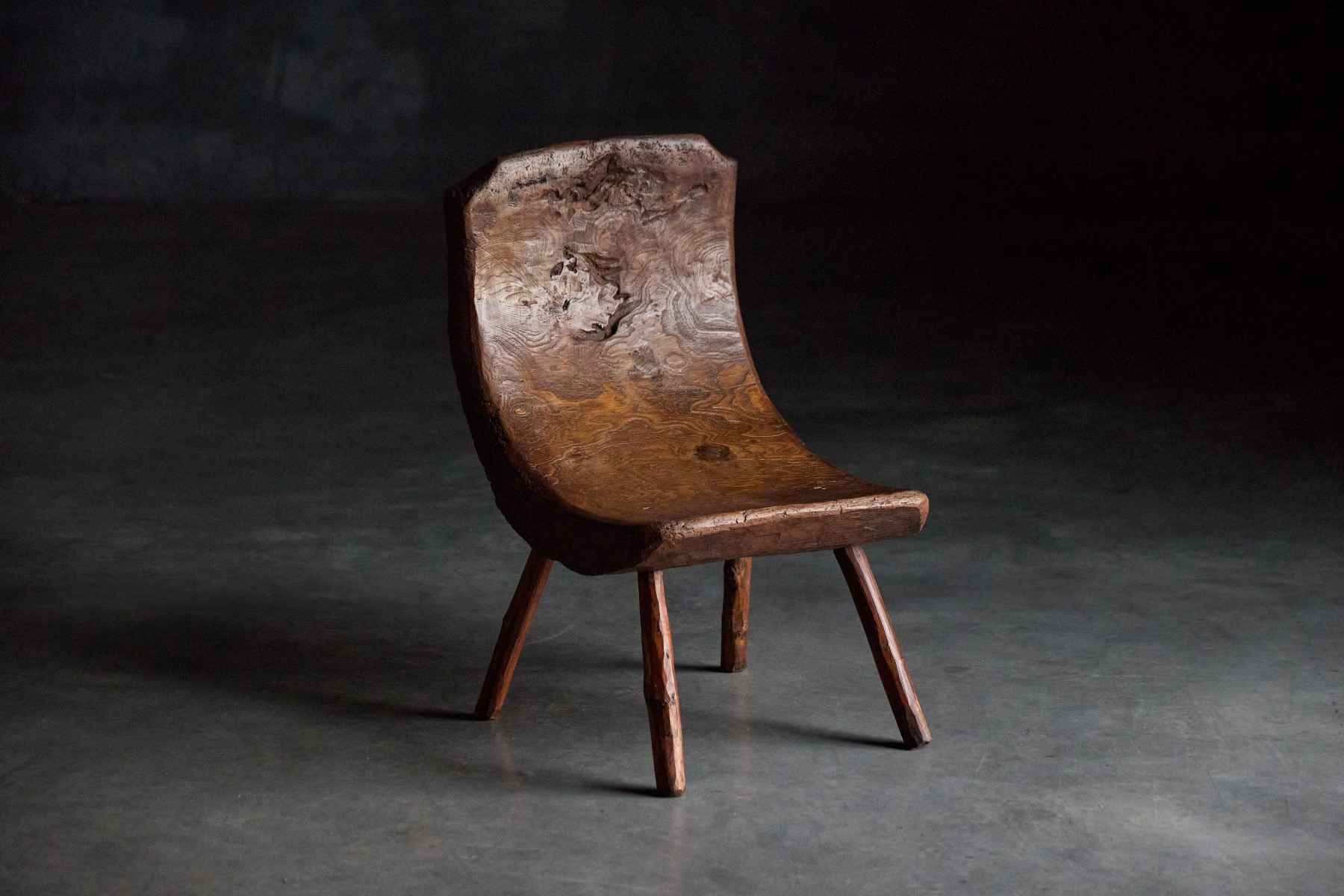 Mid century brutalist monoxyl seat