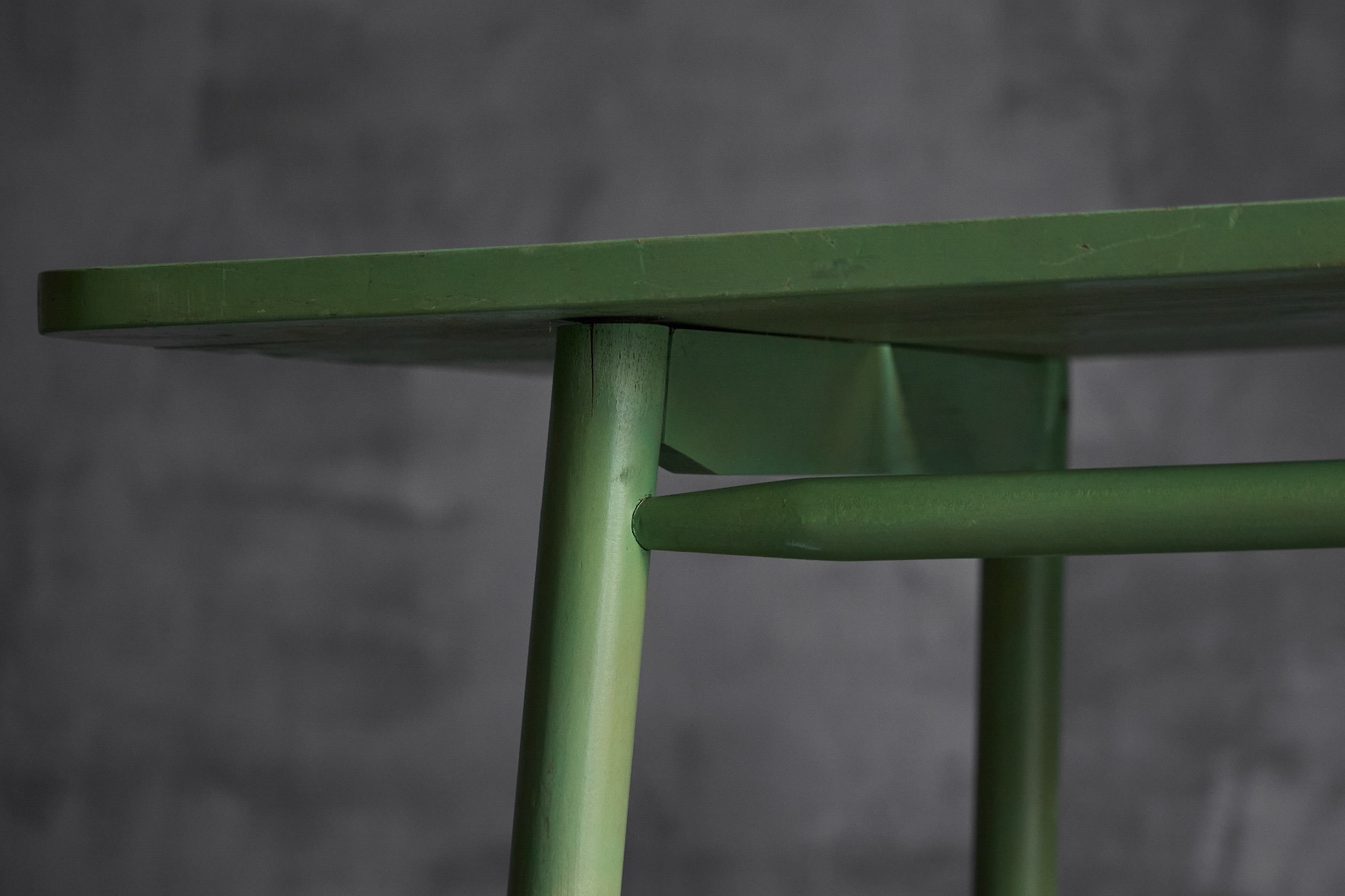 Mid century Green Coffee Bean table with modernist design