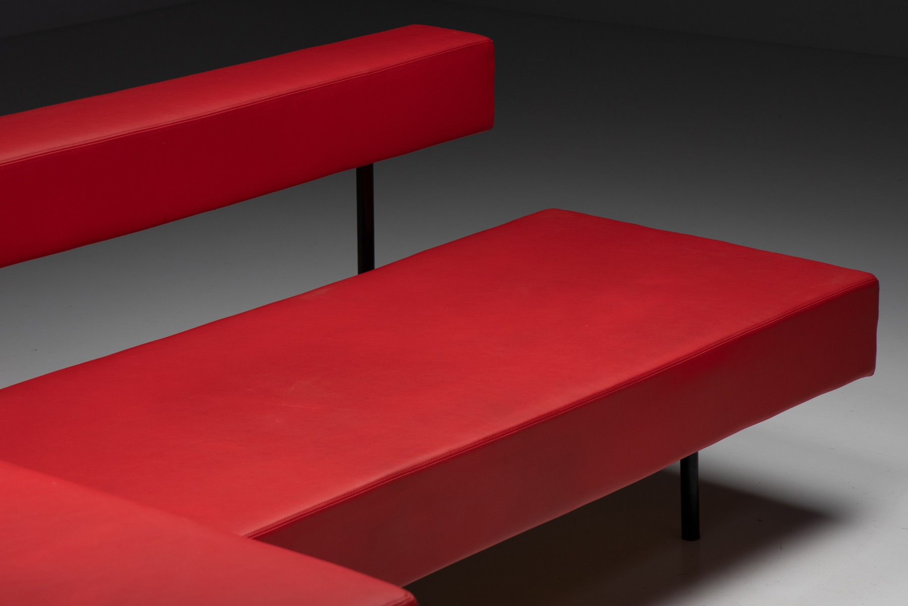 Minimalist postmodern sofa in architectural style