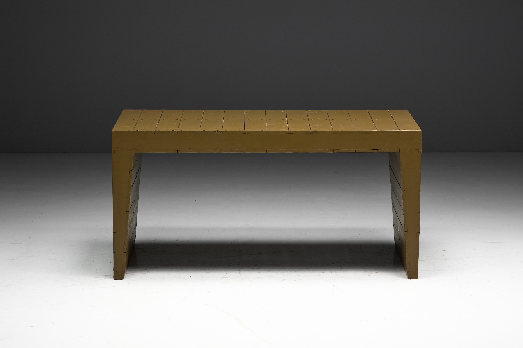 Architectural writing table from the 1960s Dutch modern movement