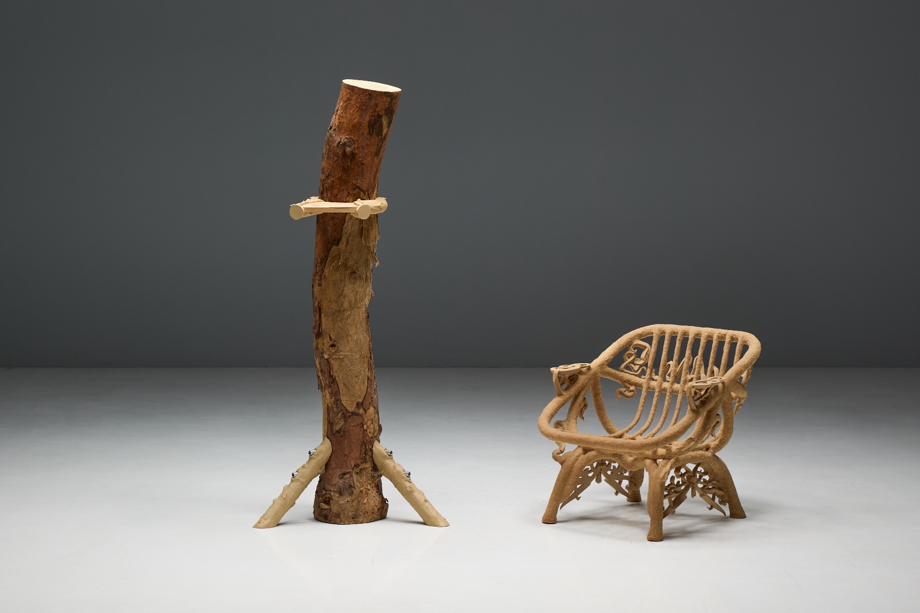Modern art shelf designed as a functional sculpture