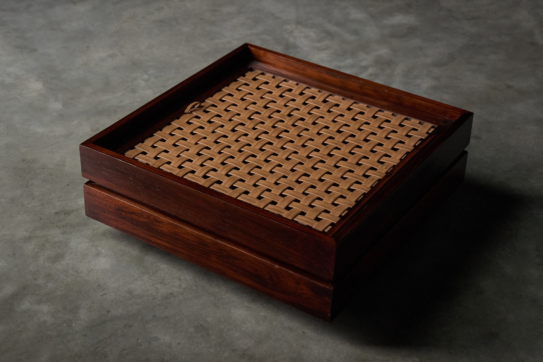 Modernist Brazilian ottomans with organic proportions
