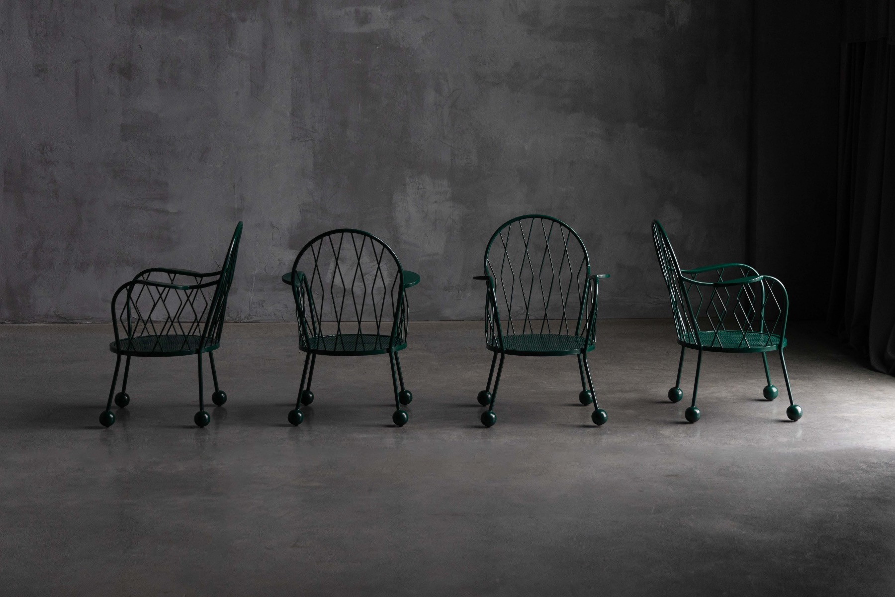 Organic sculptural garden armchairs from the 1950s