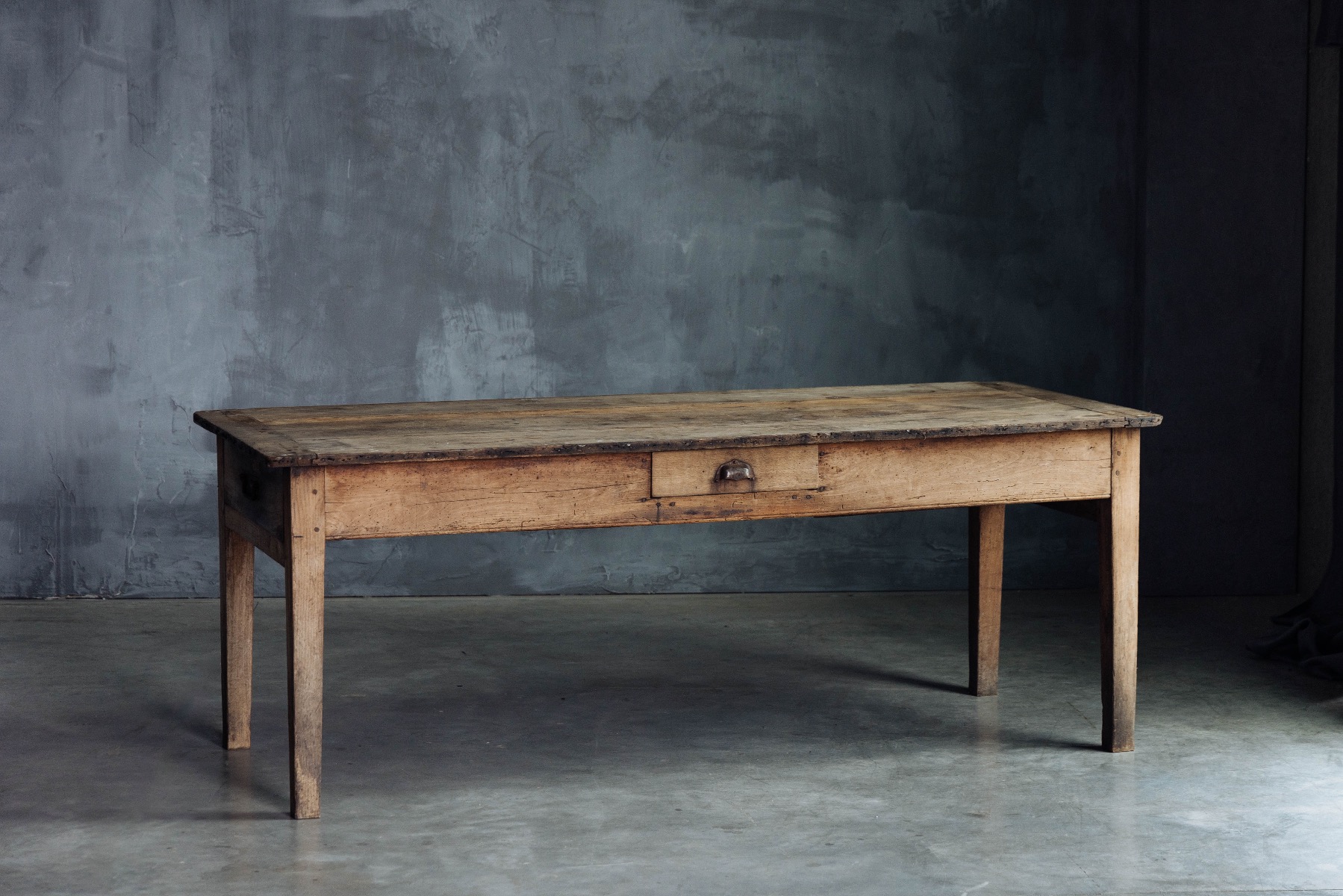 Primitive rural wood table 19th century