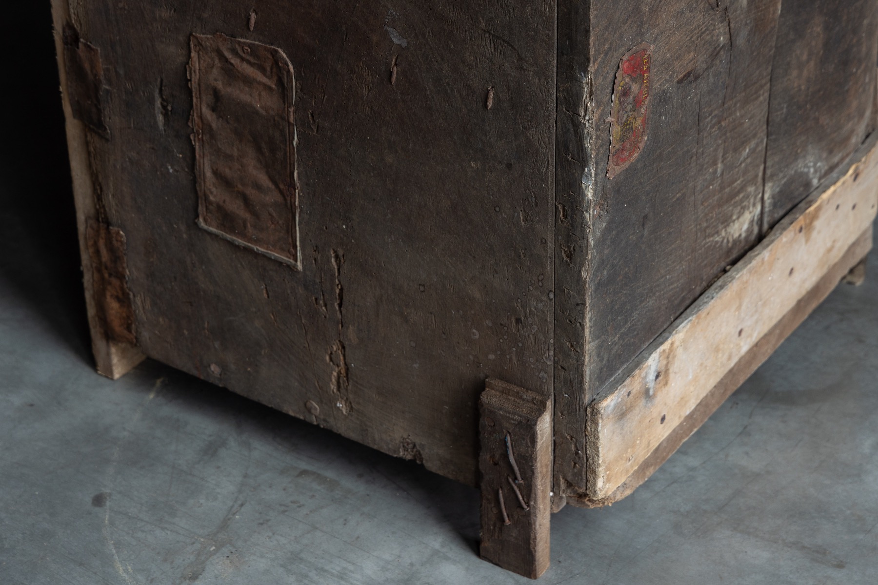 Rural primitive storage cabinet in country style