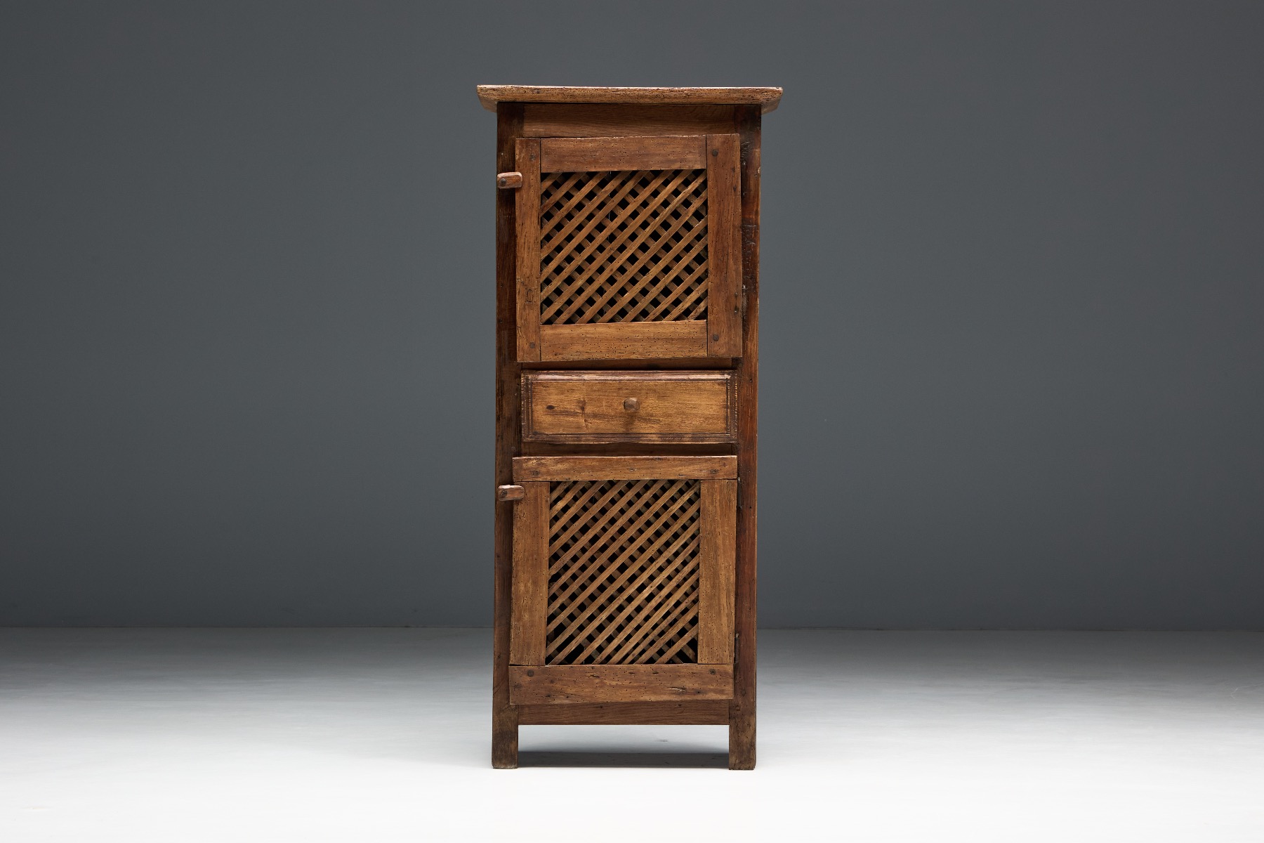Rural folk art cabinet showing traditional craftsmanship