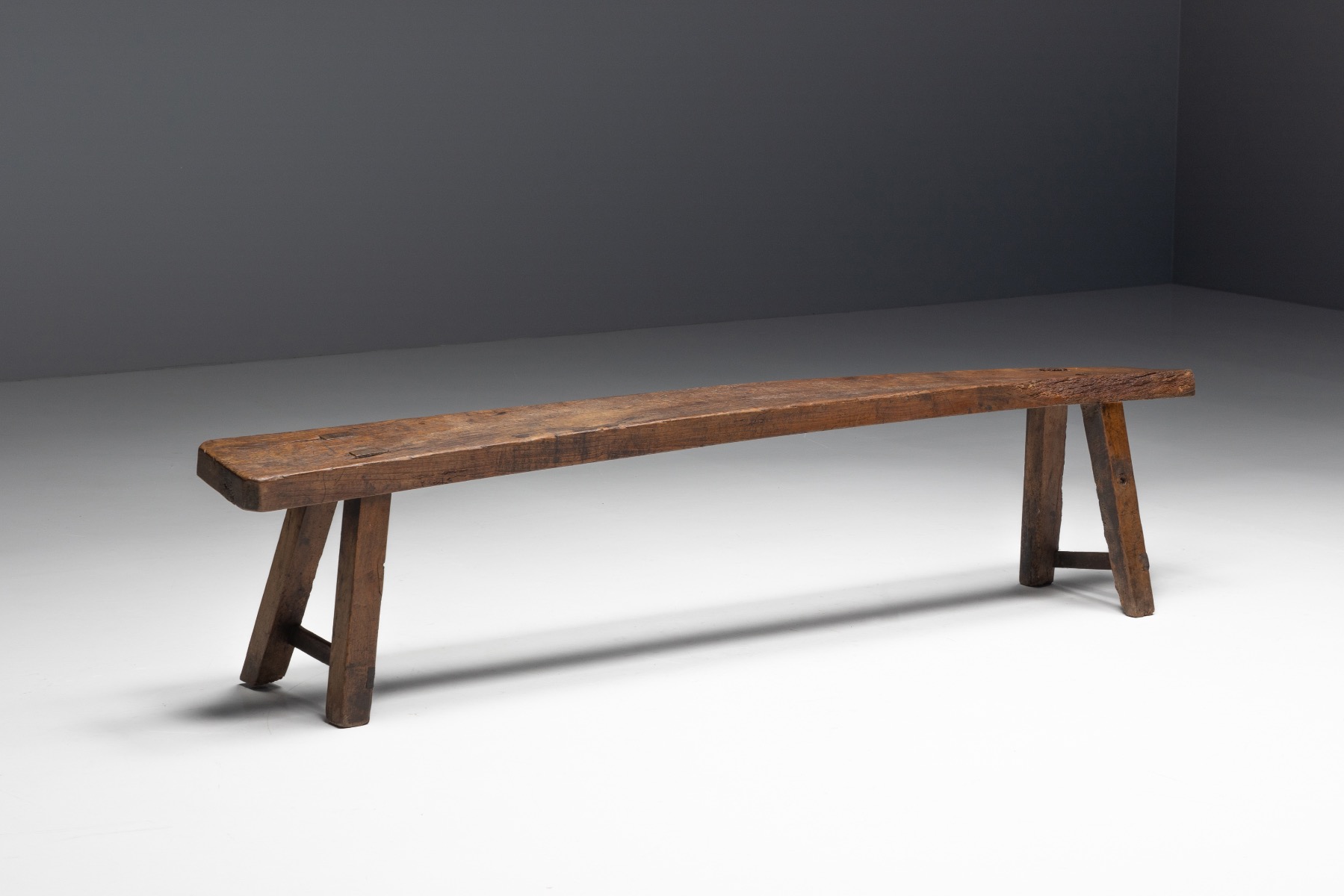 Rustic antique solid wood benches