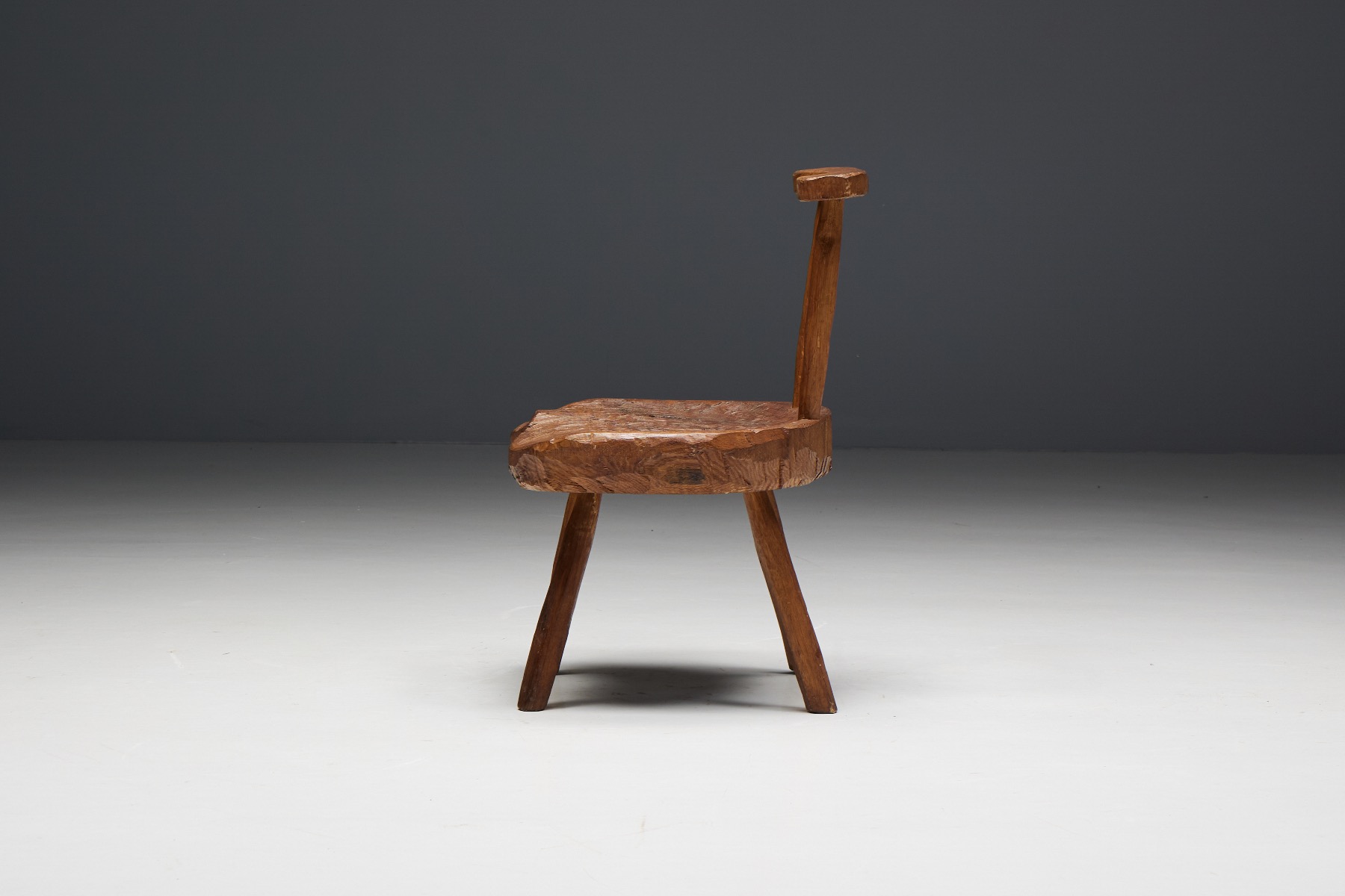 Rustic antique solid wood chair