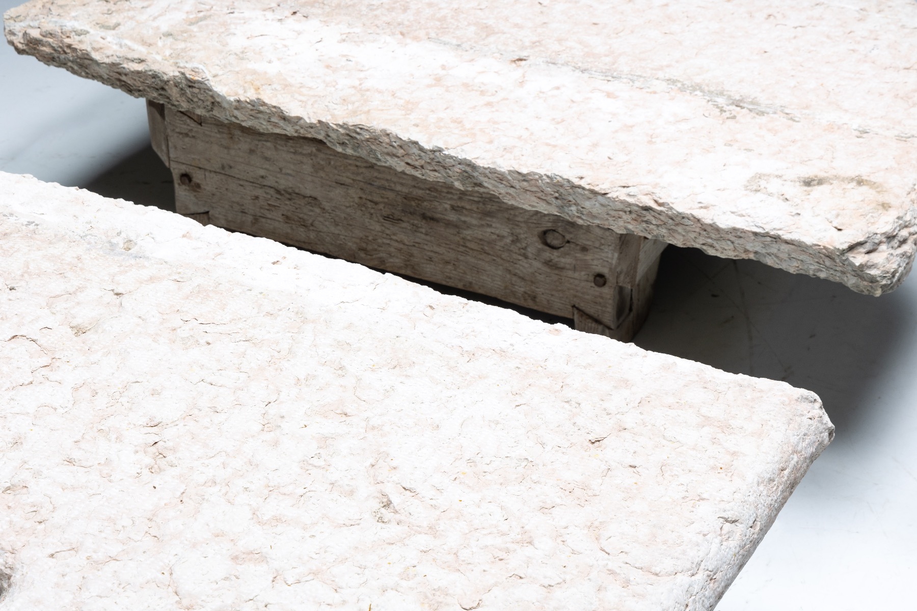 Rustic country stone coffee tables